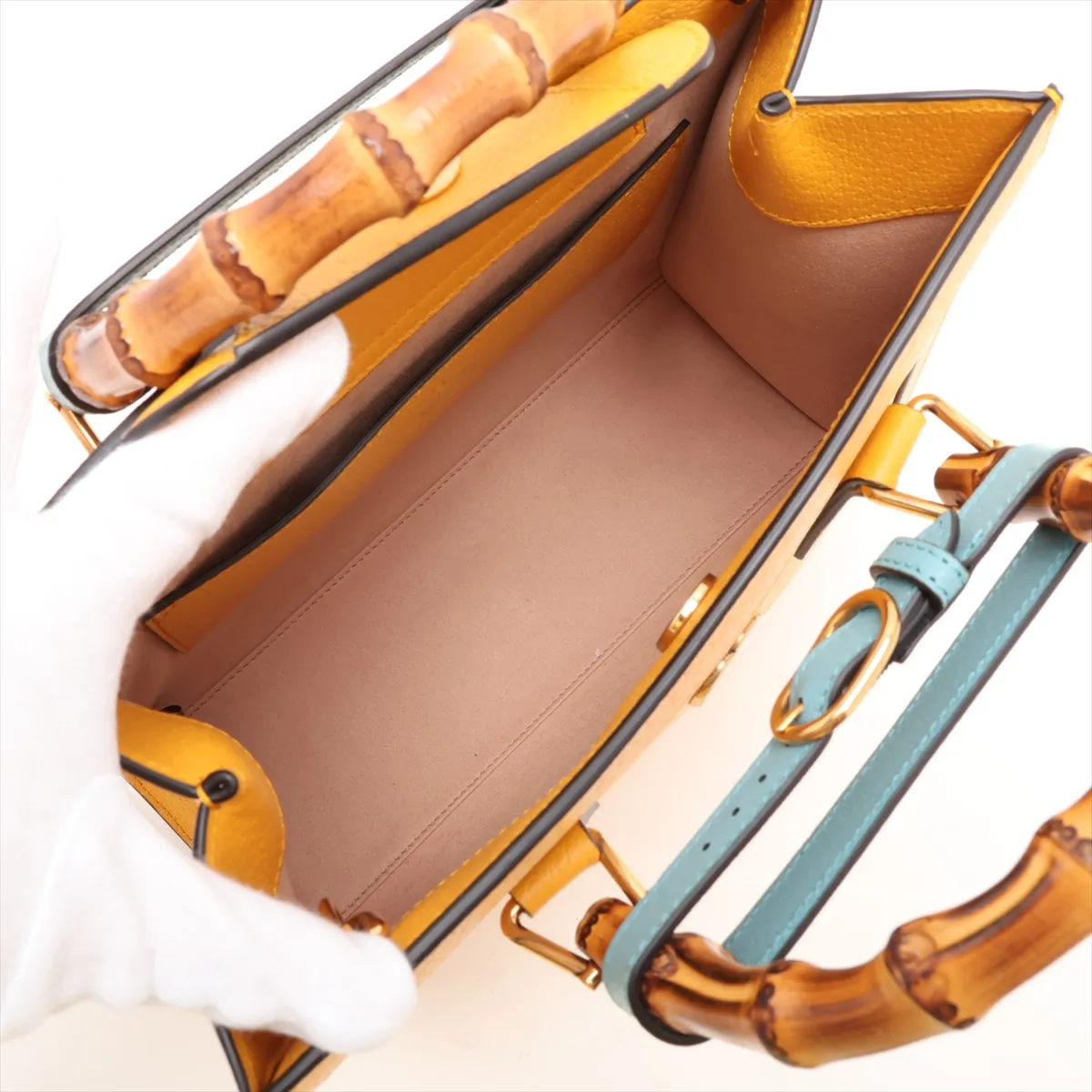 Bamboo Diana 702721 Leather 2-Way Handbag Yellow 702721 — view 8