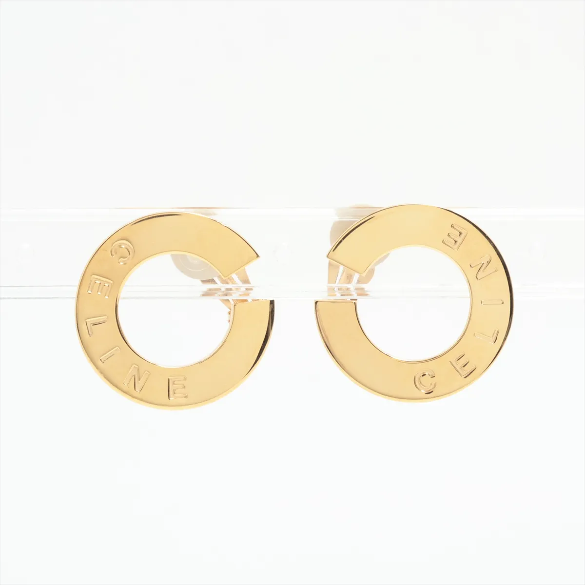 Logo Earrings (for both ears) GP Gold