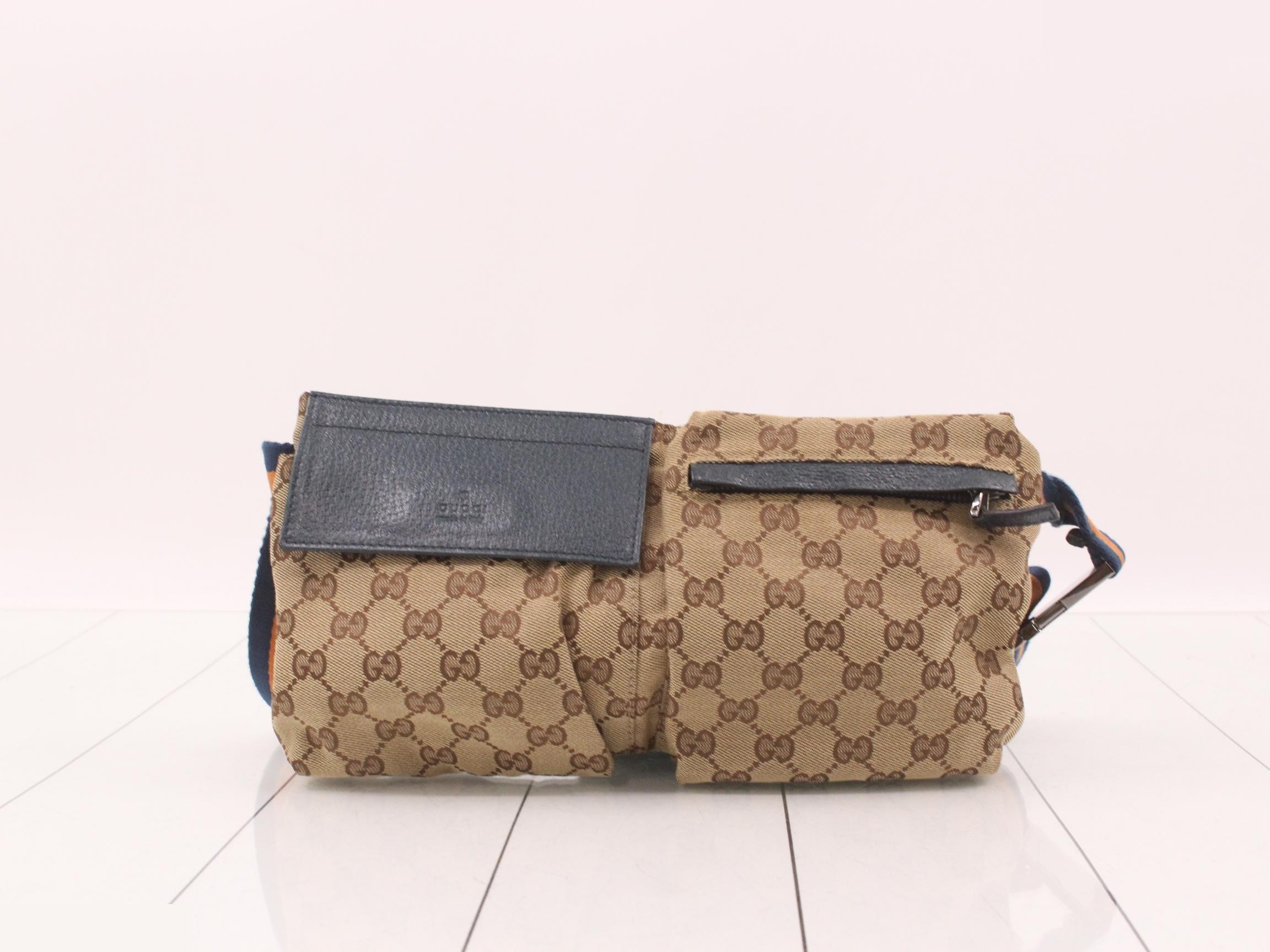 Body bag (beige, blue, orange)