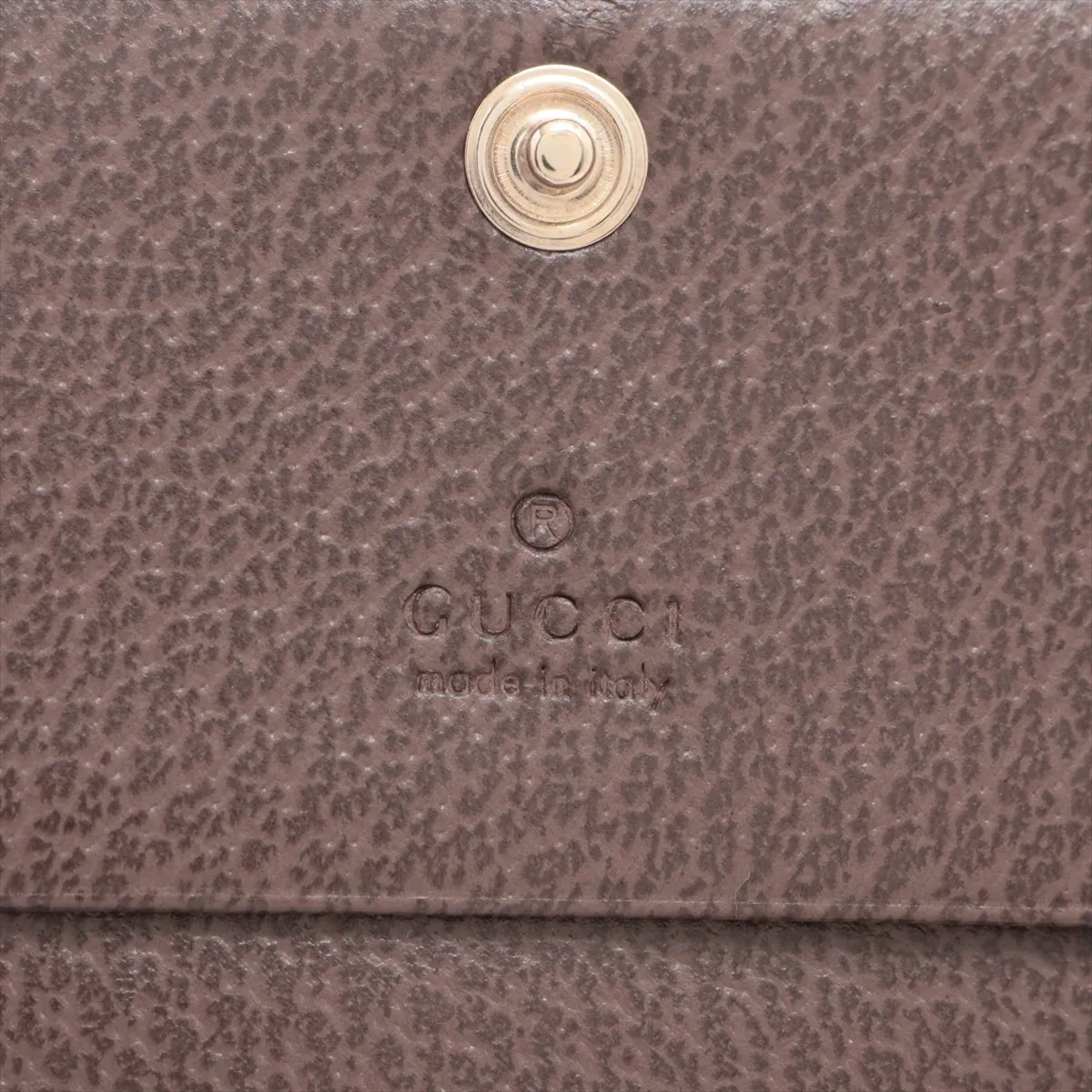 GG Supreme 838487 PVC x Leather Compact Wallet, Beige — view 6