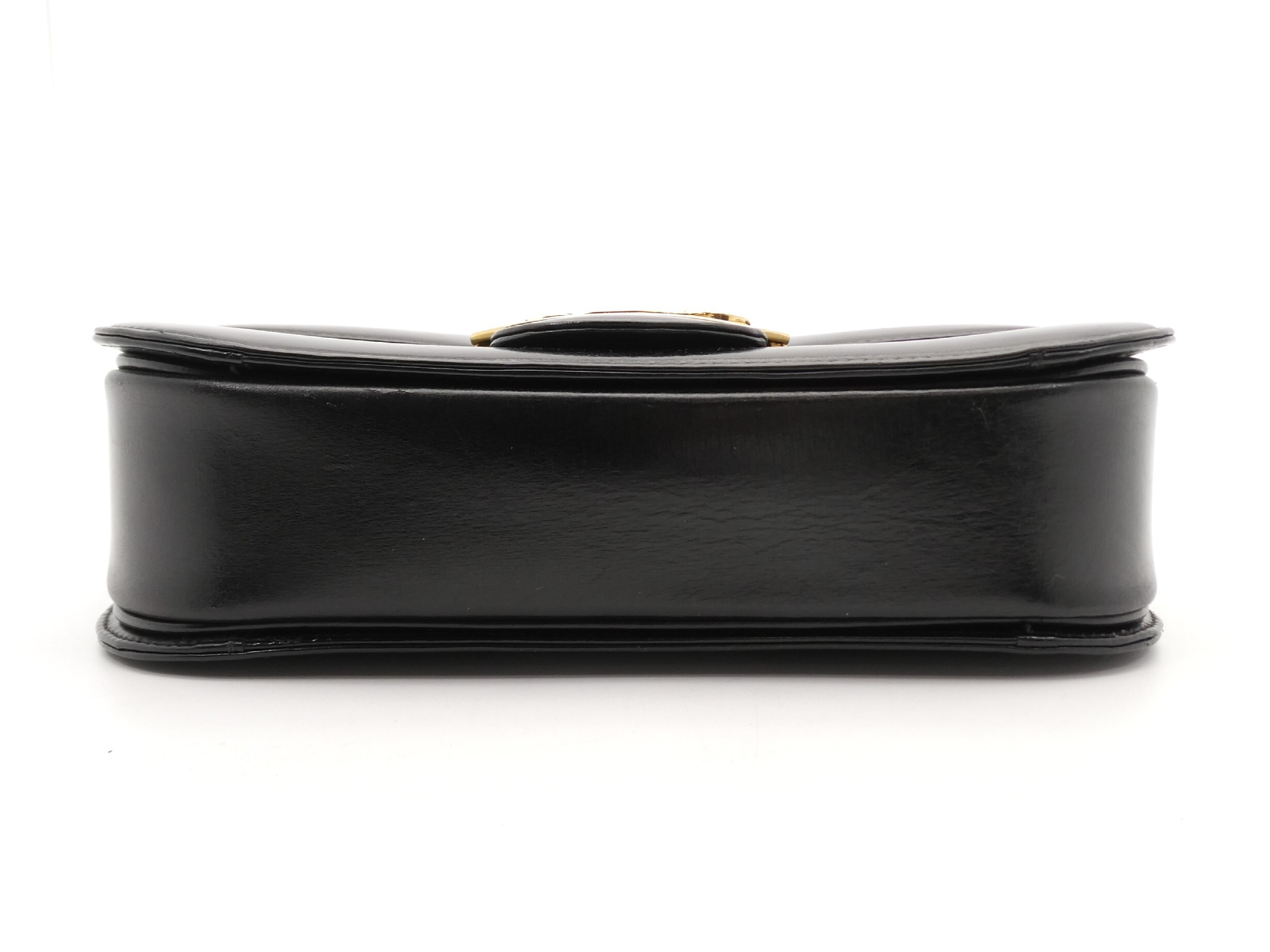leather shoulder bag with carriage hardware — view 5