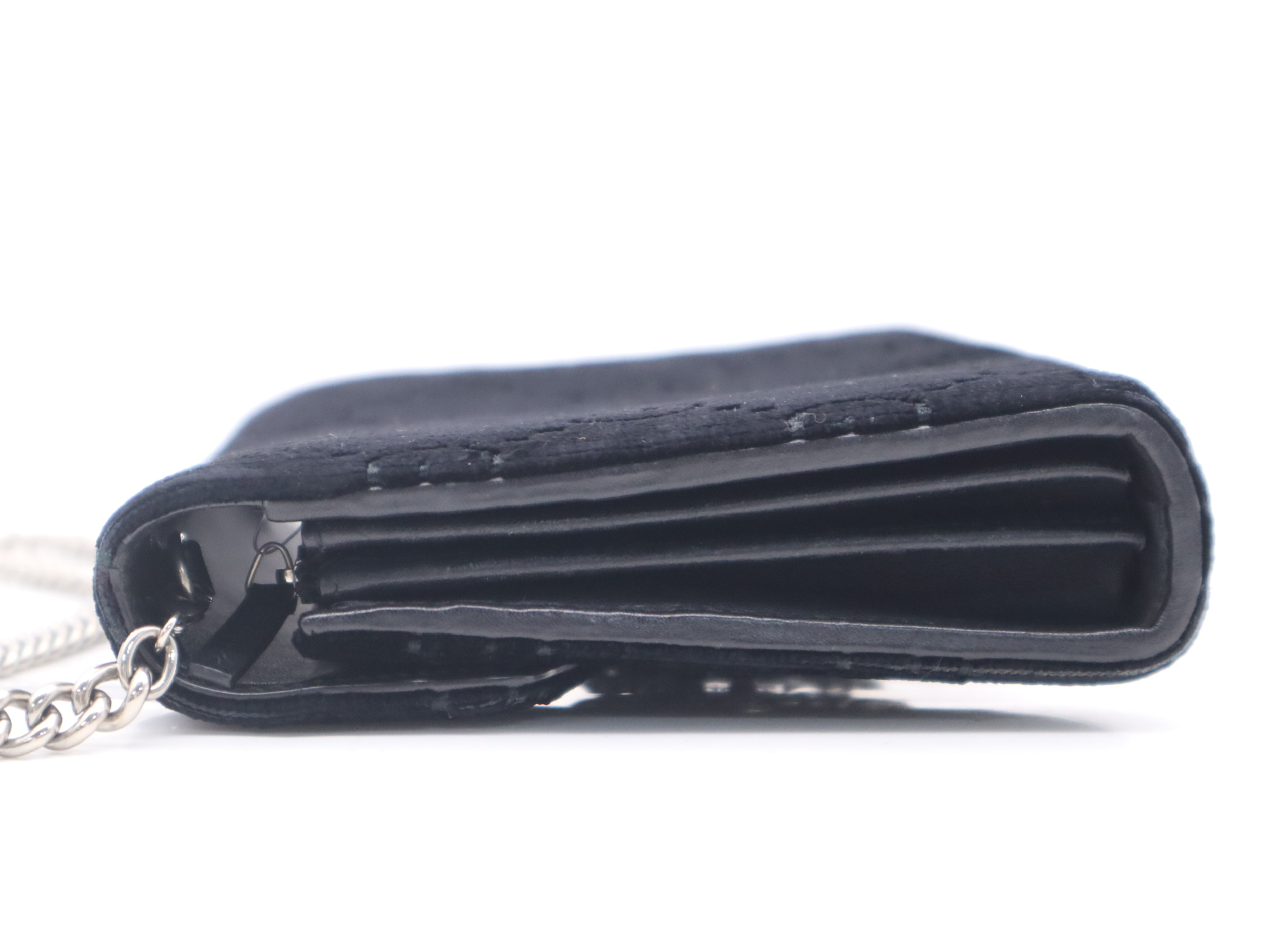 Velour Adionesus Shoulder Bag with Shoulder Strap, Black — view 3