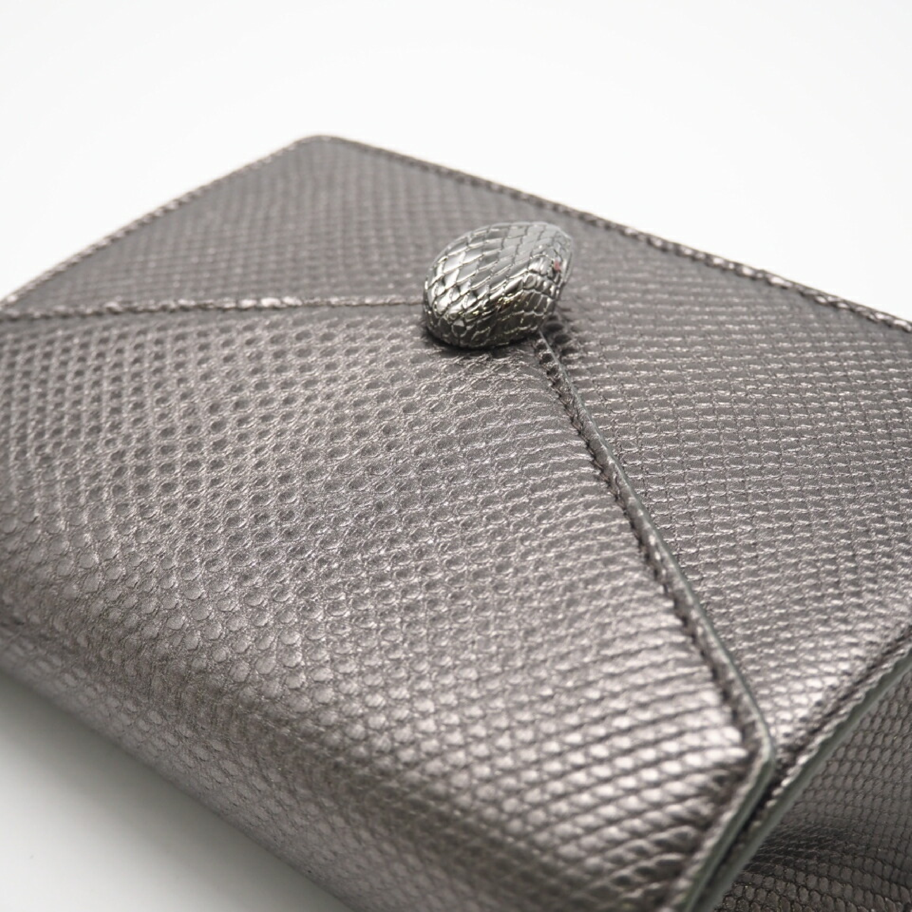 290543 Serpenti Moltenkarung Chain Shoulder Bag, Silver, 2-Way Bag, with Dust Bag — view 2