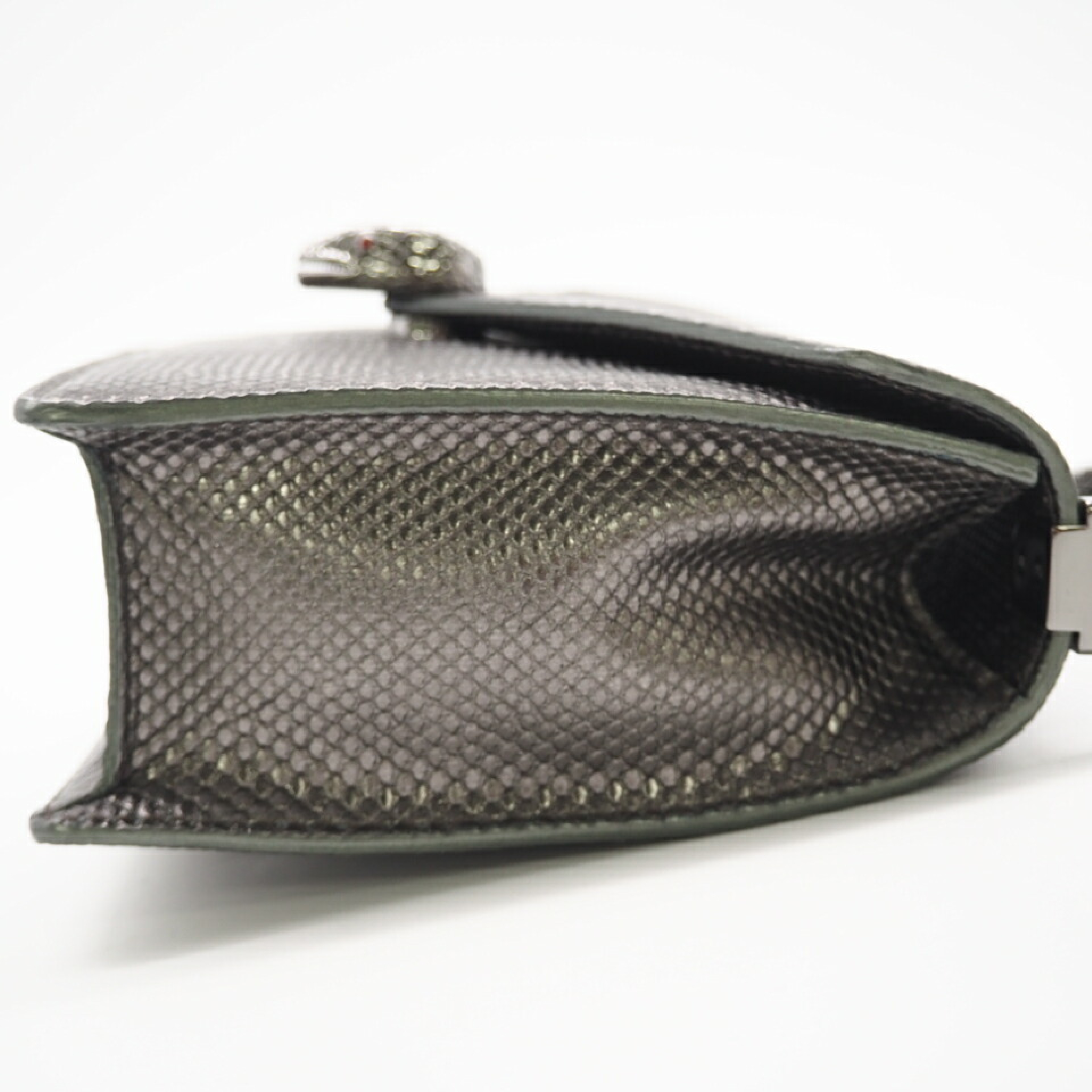 290543 Serpenti Moltenkarung Chain Shoulder Bag, Silver, 2-Way Bag, with Dust Bag — view 4