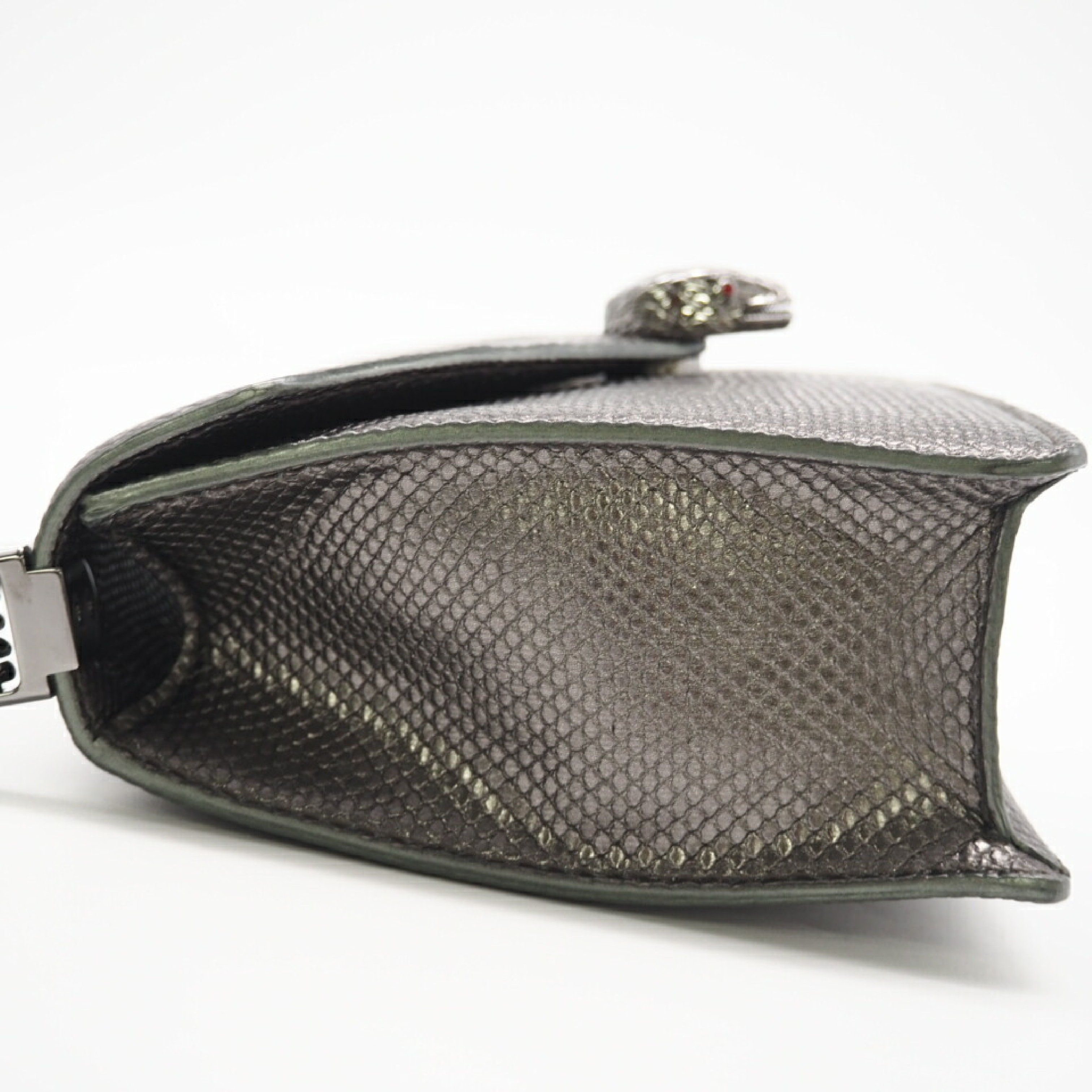 290543 Serpenti Moltenkarung Chain Shoulder Bag, Silver, 2-Way Bag, with Dust Bag — view 5