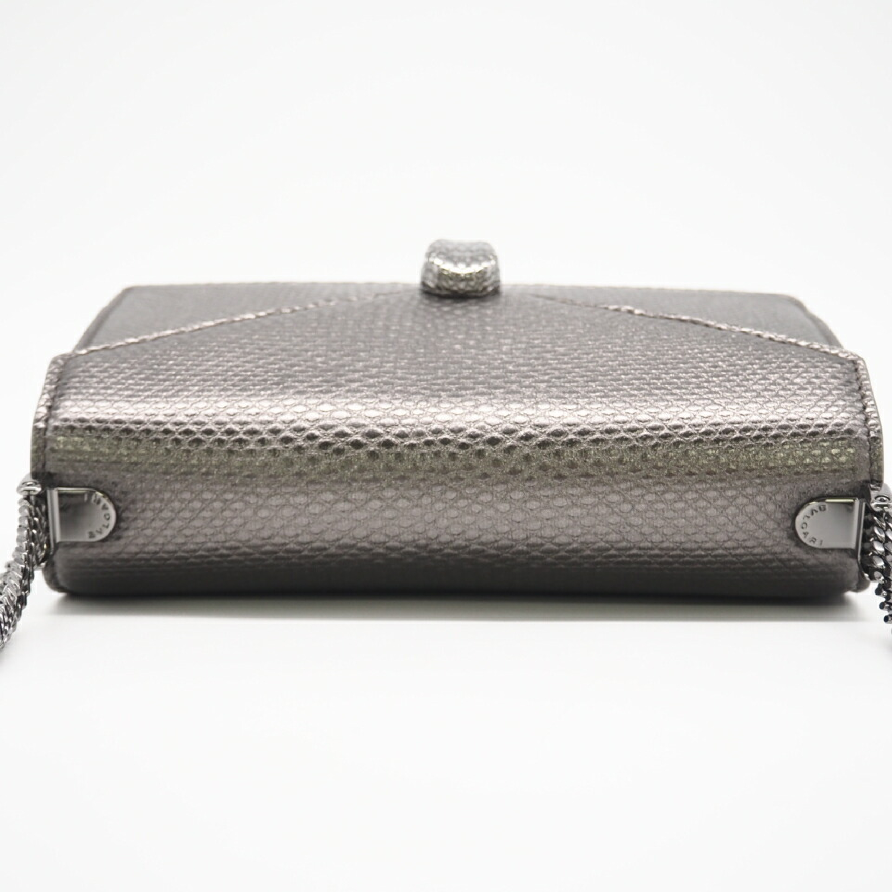 290543 Serpenti Moltenkarung Chain Shoulder Bag, Silver, 2-Way Bag, with Dust Bag — view 7