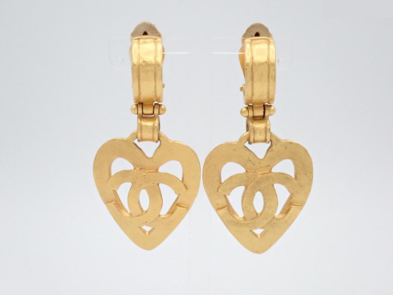 Vintage Coco Mark Heart Earrings