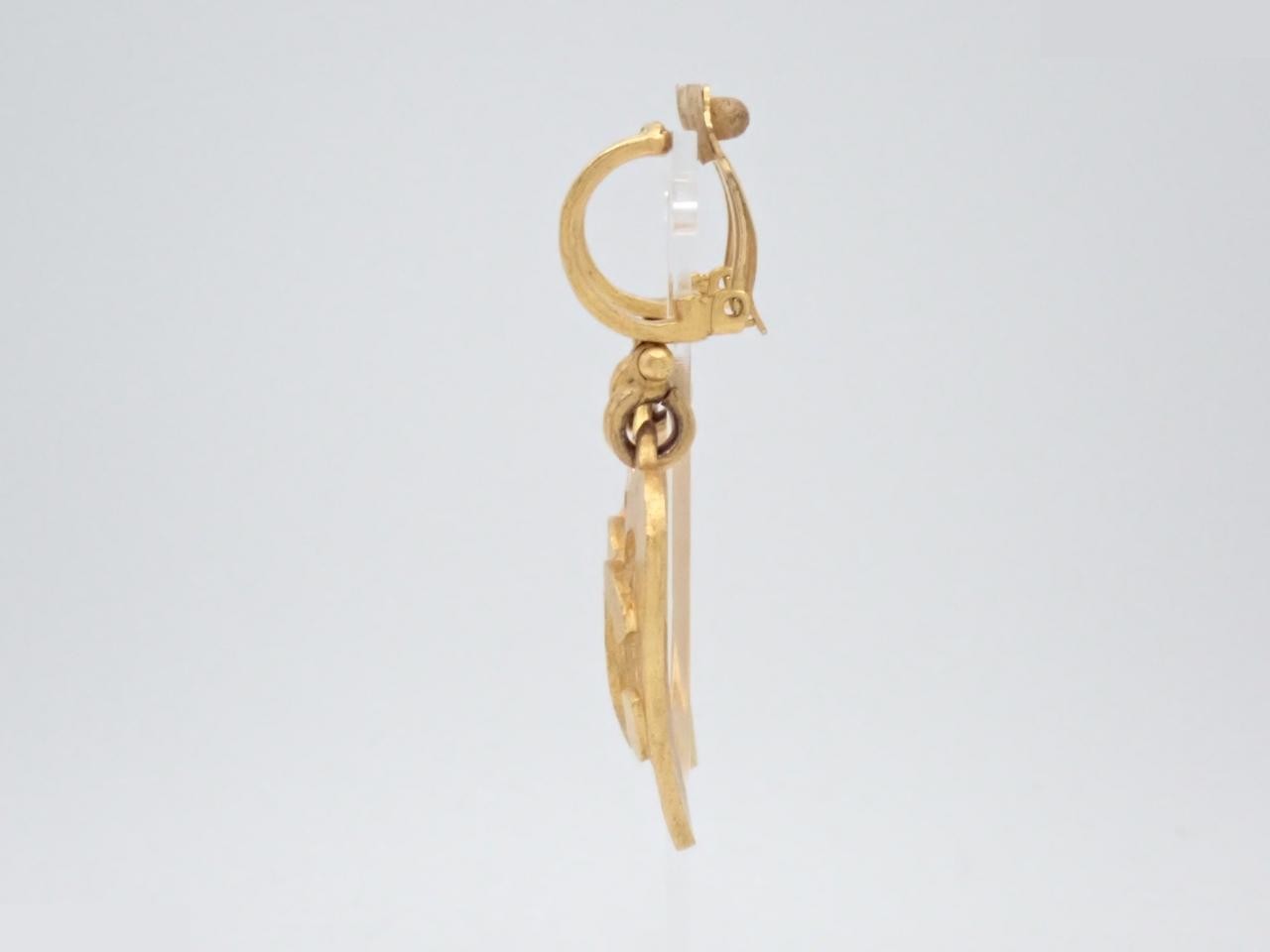Vintage Coco Mark Heart Earrings — view 3