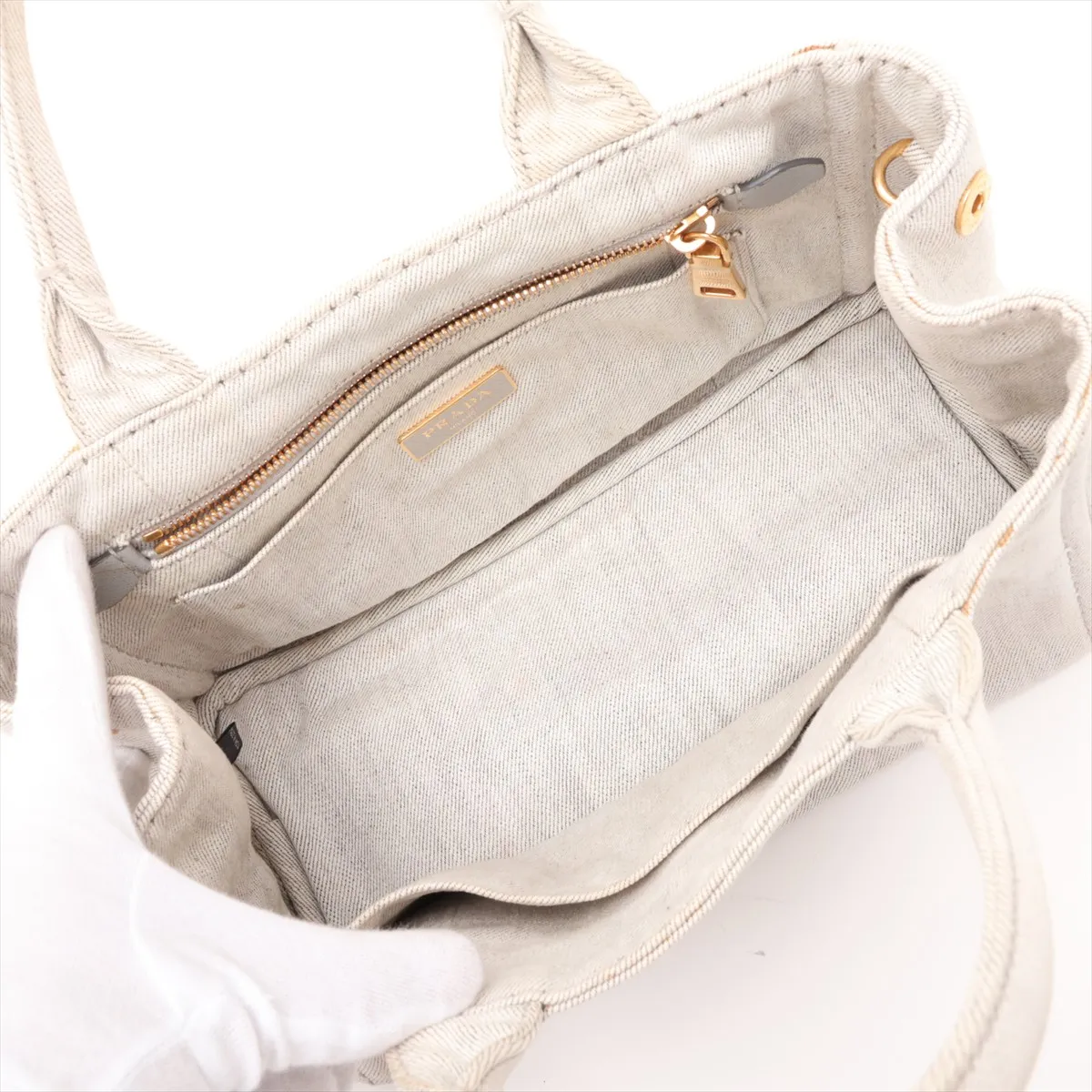 Canapa Canvas 2-Way Handbag, Gray — view 8