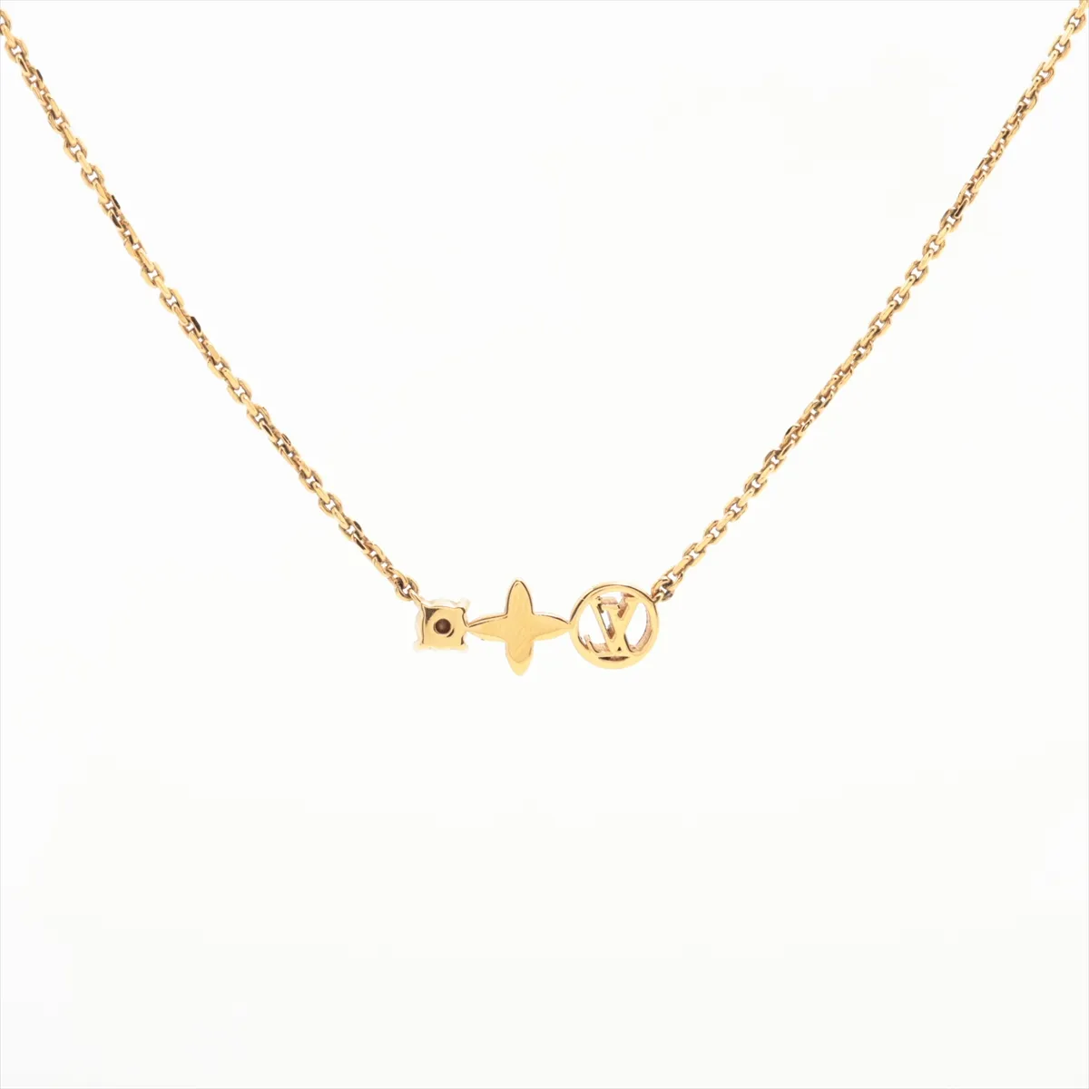 M00368 Collier Petit Louis LE1292 Necklace GP x Rhinestone Gold — view 2