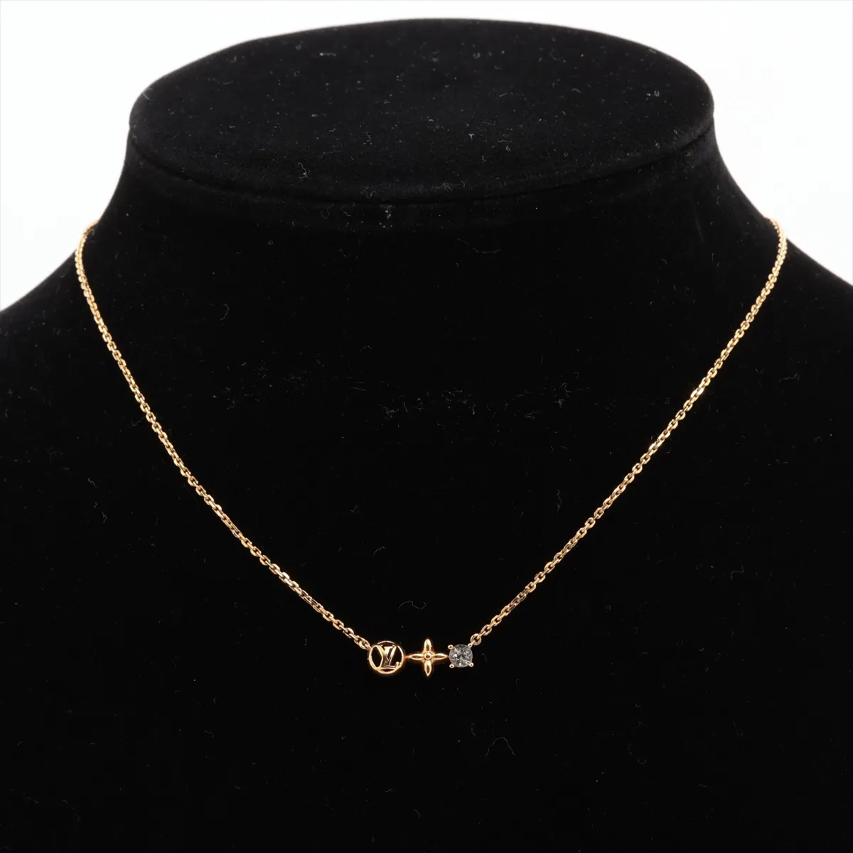 M00368 Collier Petit Louis LE1292 Necklace GP x Rhinestone Gold — view 5