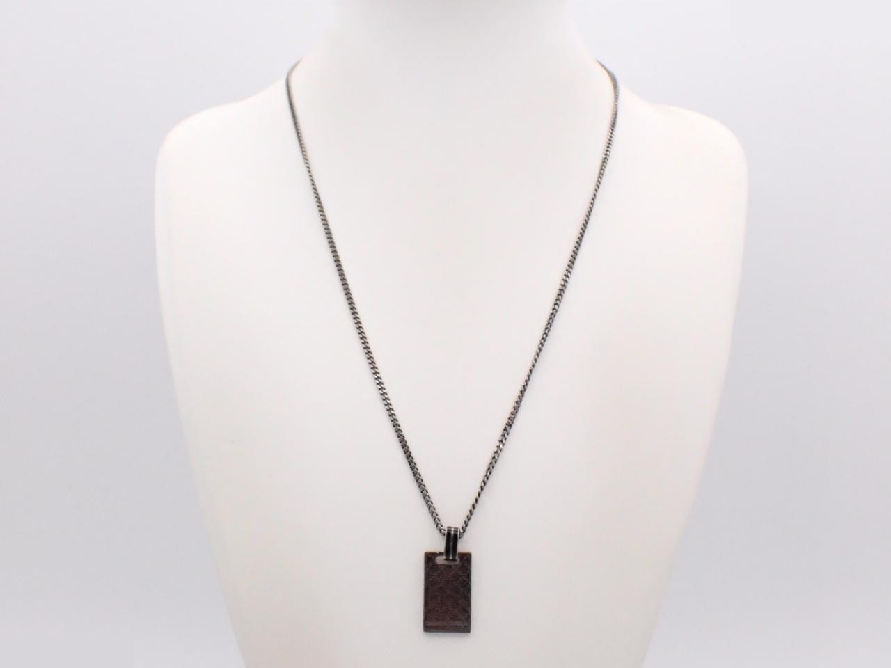 Diamante necklace, 925 sterling silver, 17.8g, chain approximately 60cm. — view 3
