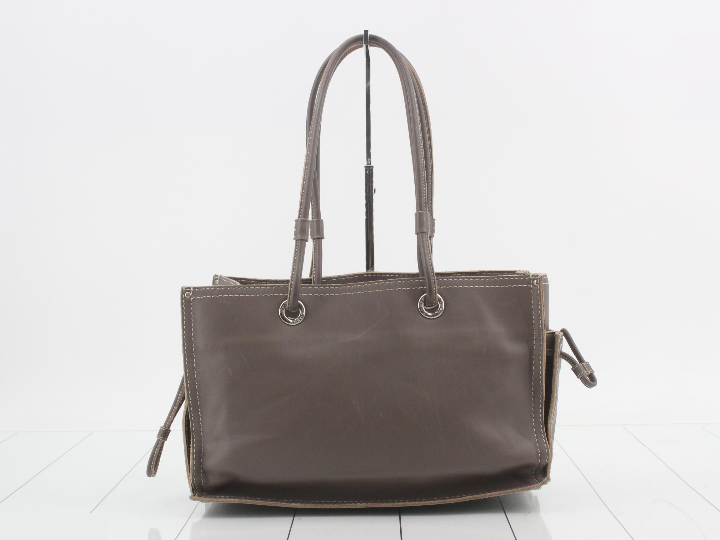 Perforated Anagram Skin Leather Handbag — view 2