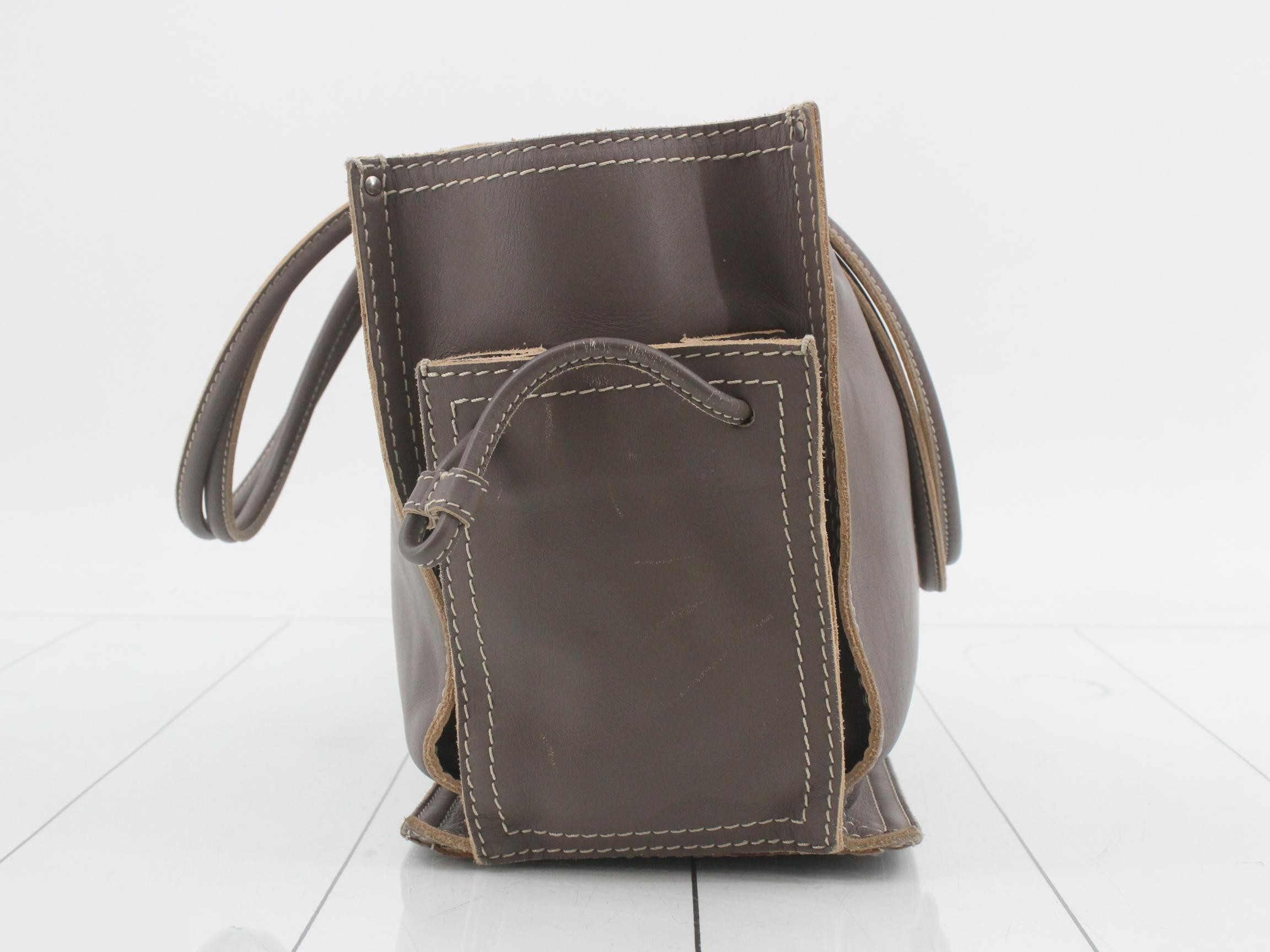 Perforated Anagram Skin Leather Handbag — view 4