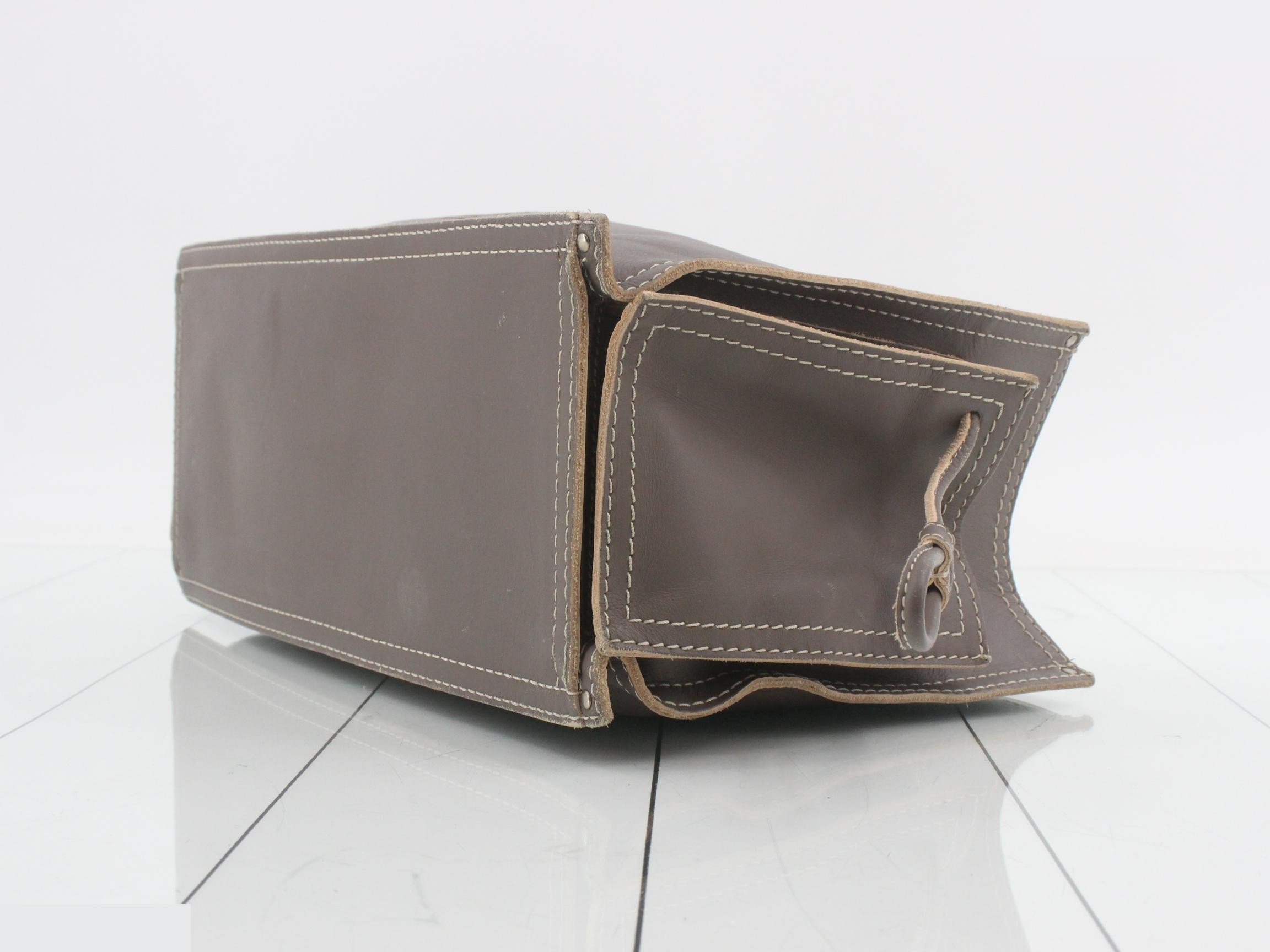 Perforated Anagram Skin Leather Handbag — view 6