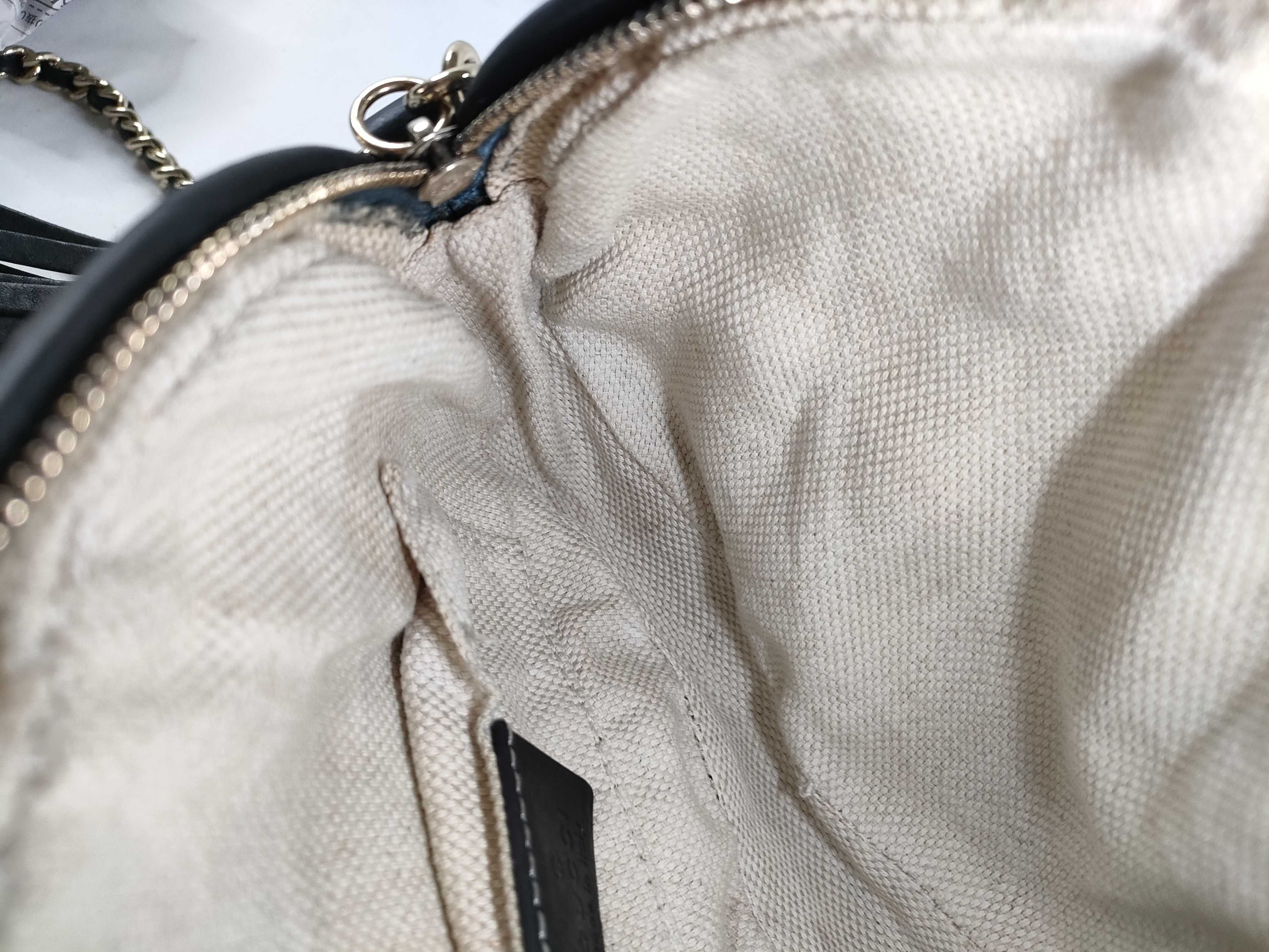Soho Leather Chain Shoulder Bag, Black, Serial Number — view 11