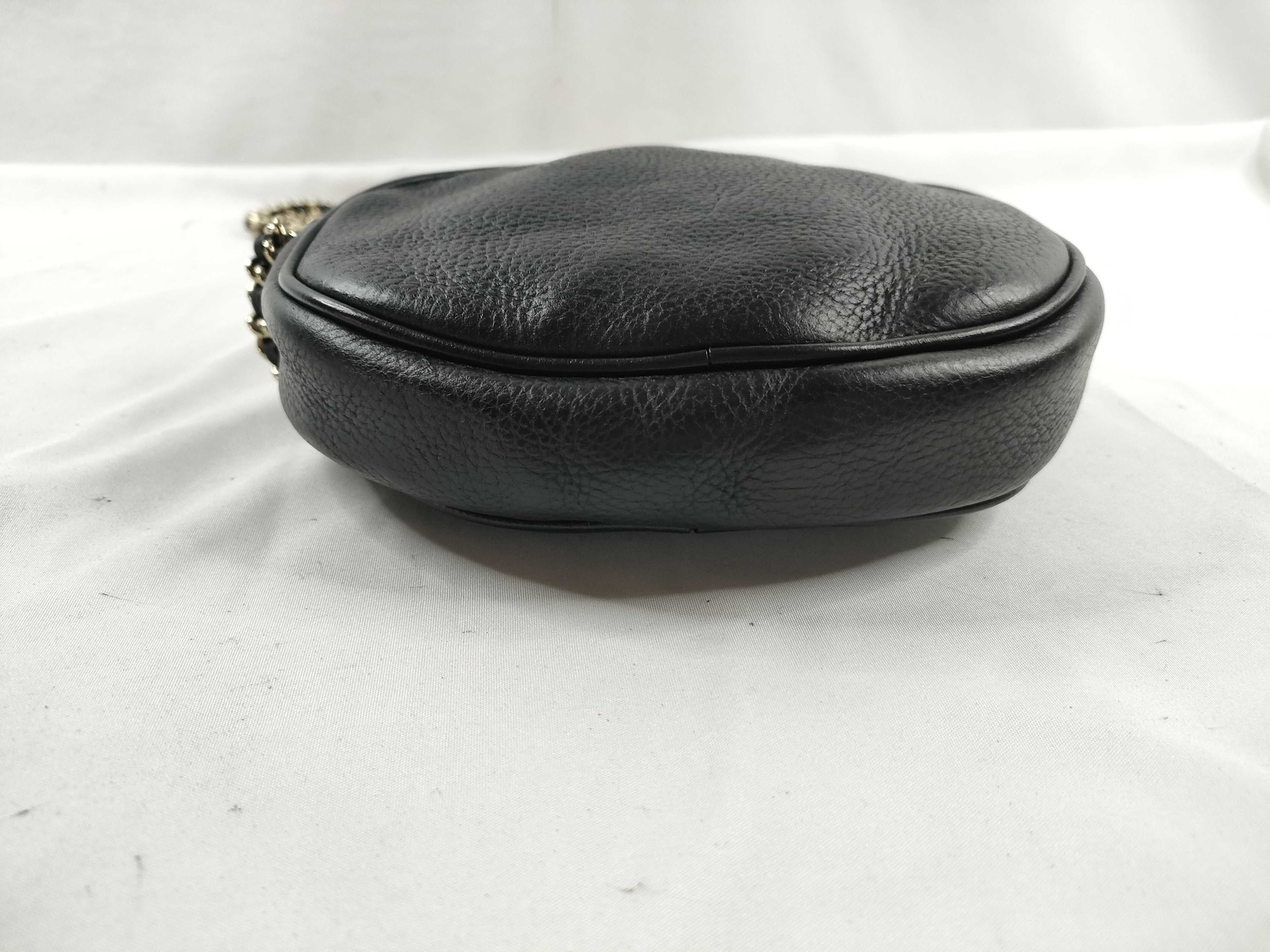 Soho Leather Chain Shoulder Bag, Black, Serial Number — view 4