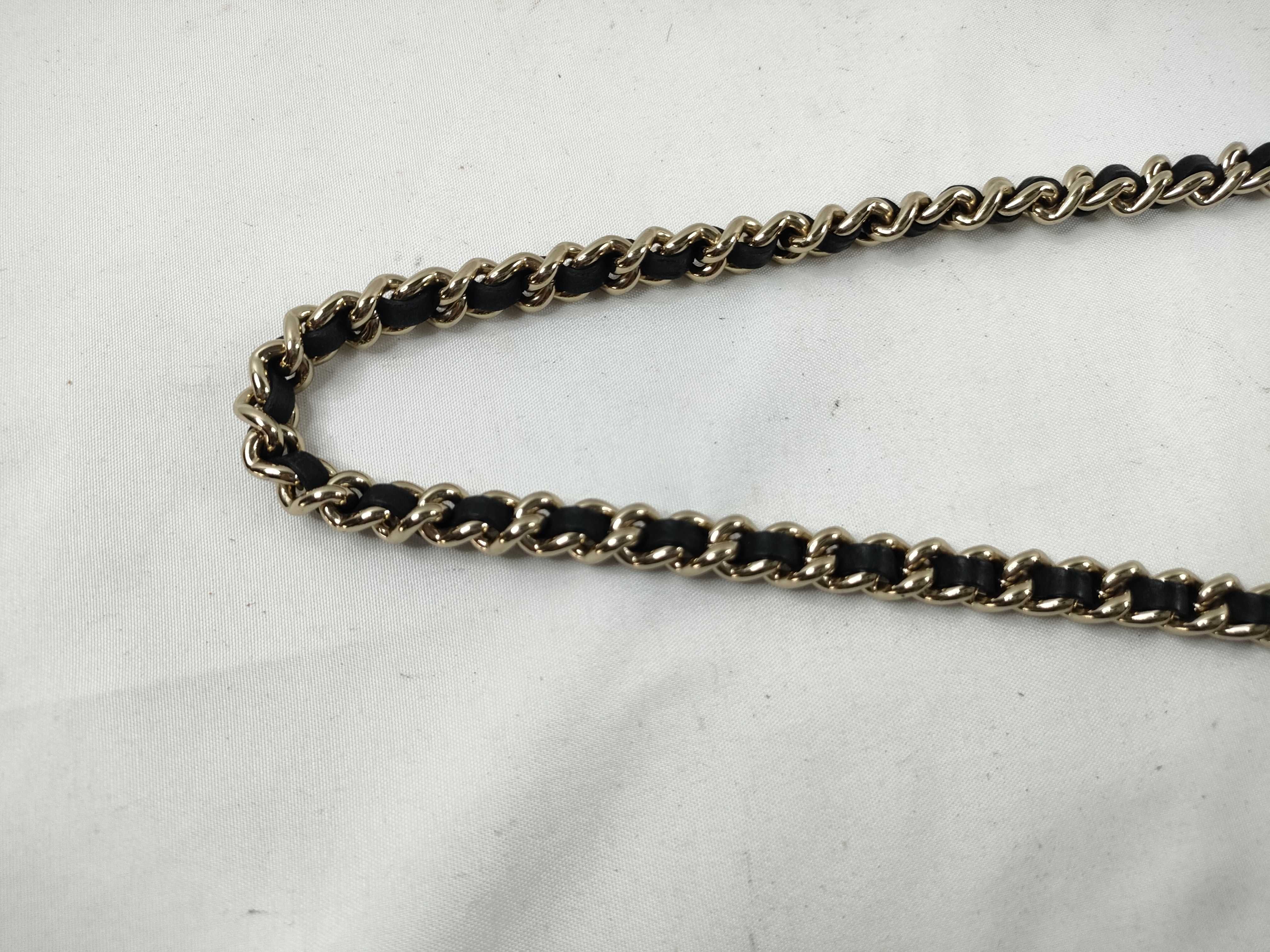 Soho Leather Chain Shoulder Bag, Black, Serial Number — view 7