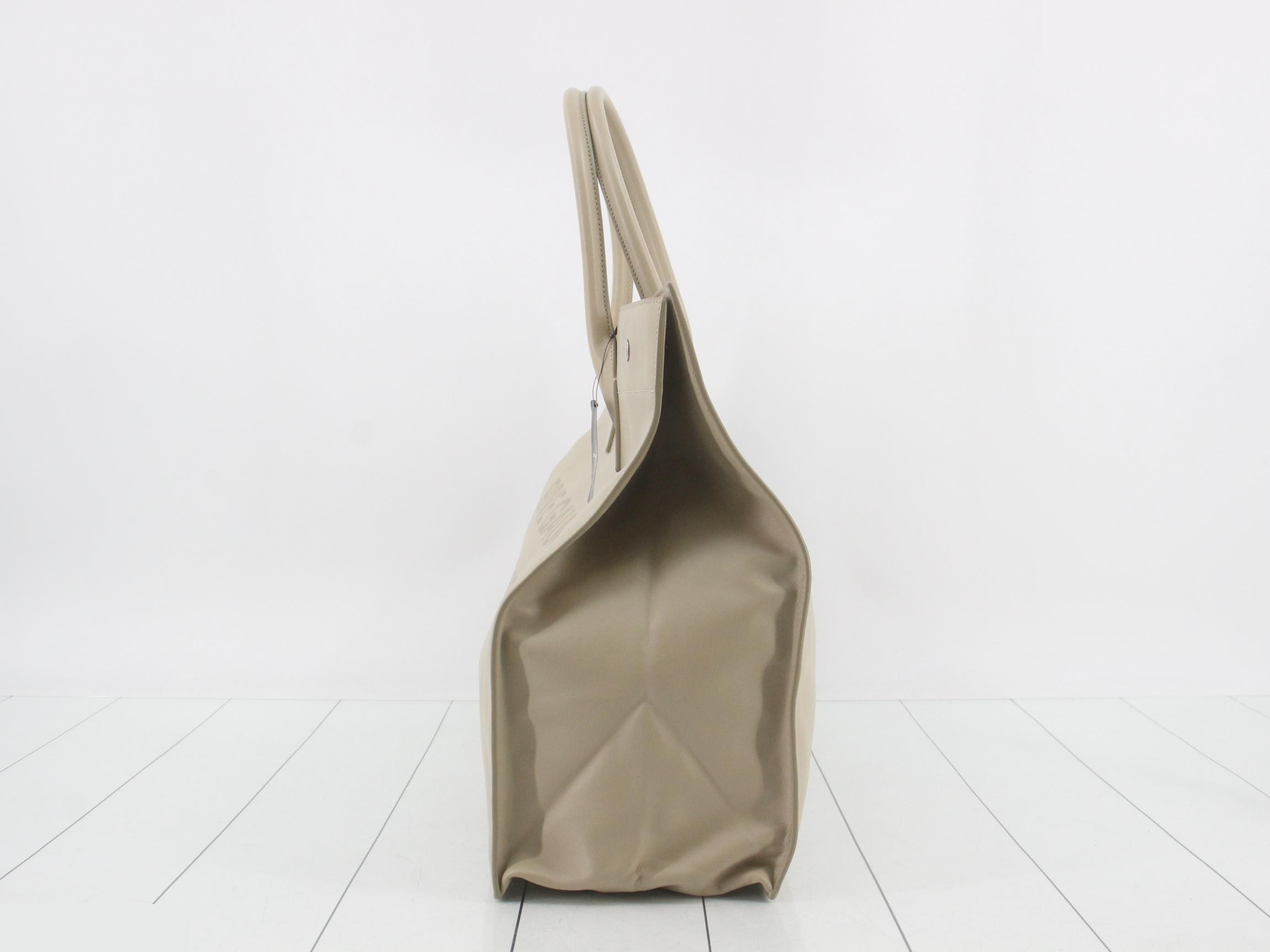 587273 Leather Rib Gauche Tote Bag — view 3