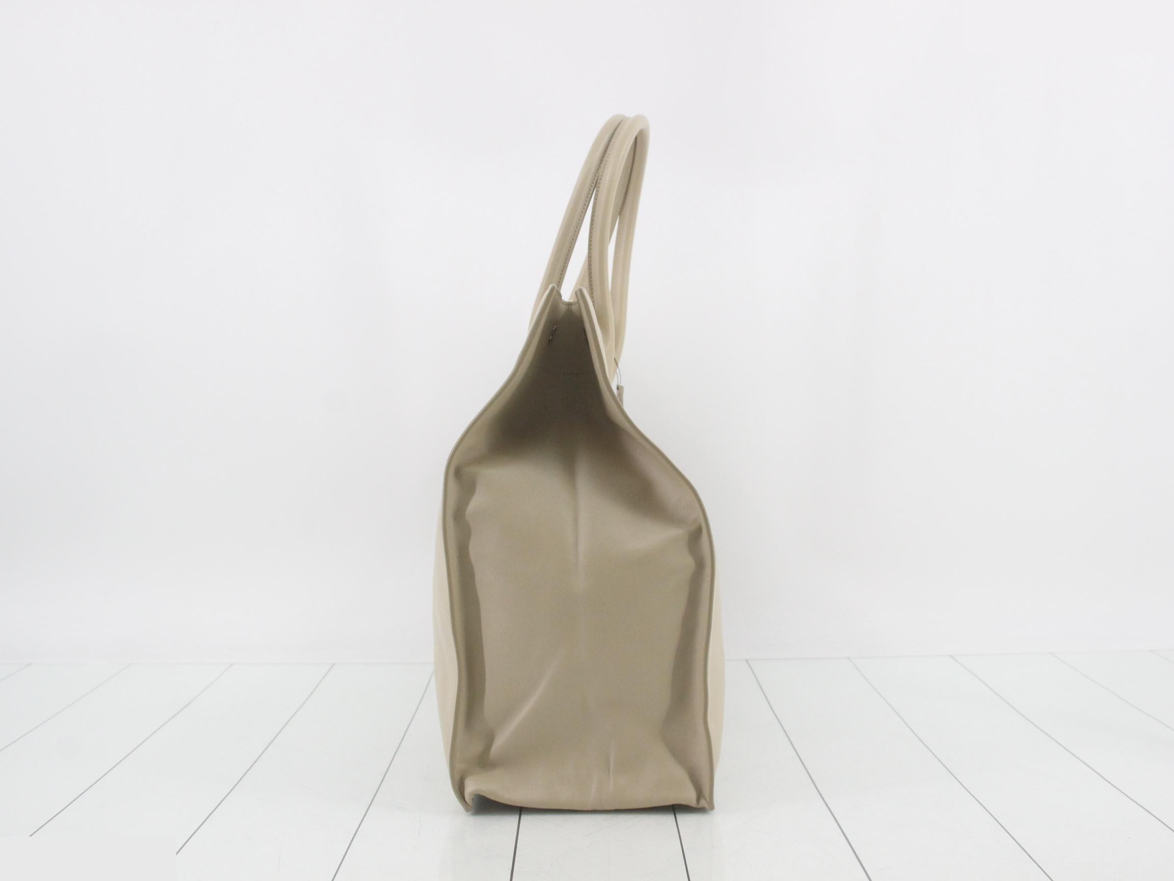 587273 Leather Rib Gauche Tote Bag — view 4