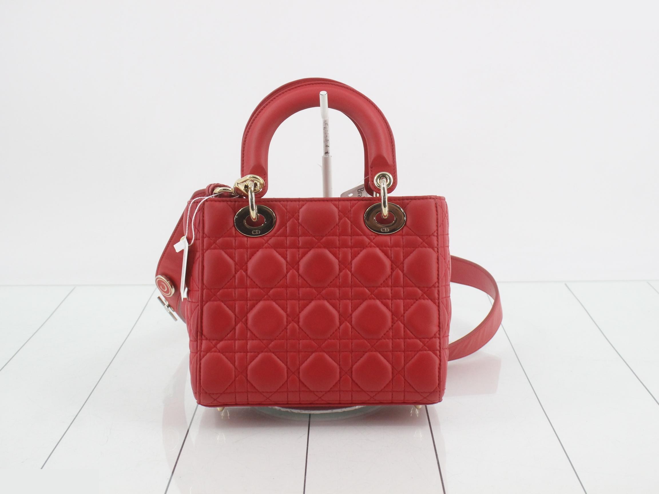 Lady Dior Cannage Lamb 2-Way Shoulder/Handbag — view 2
