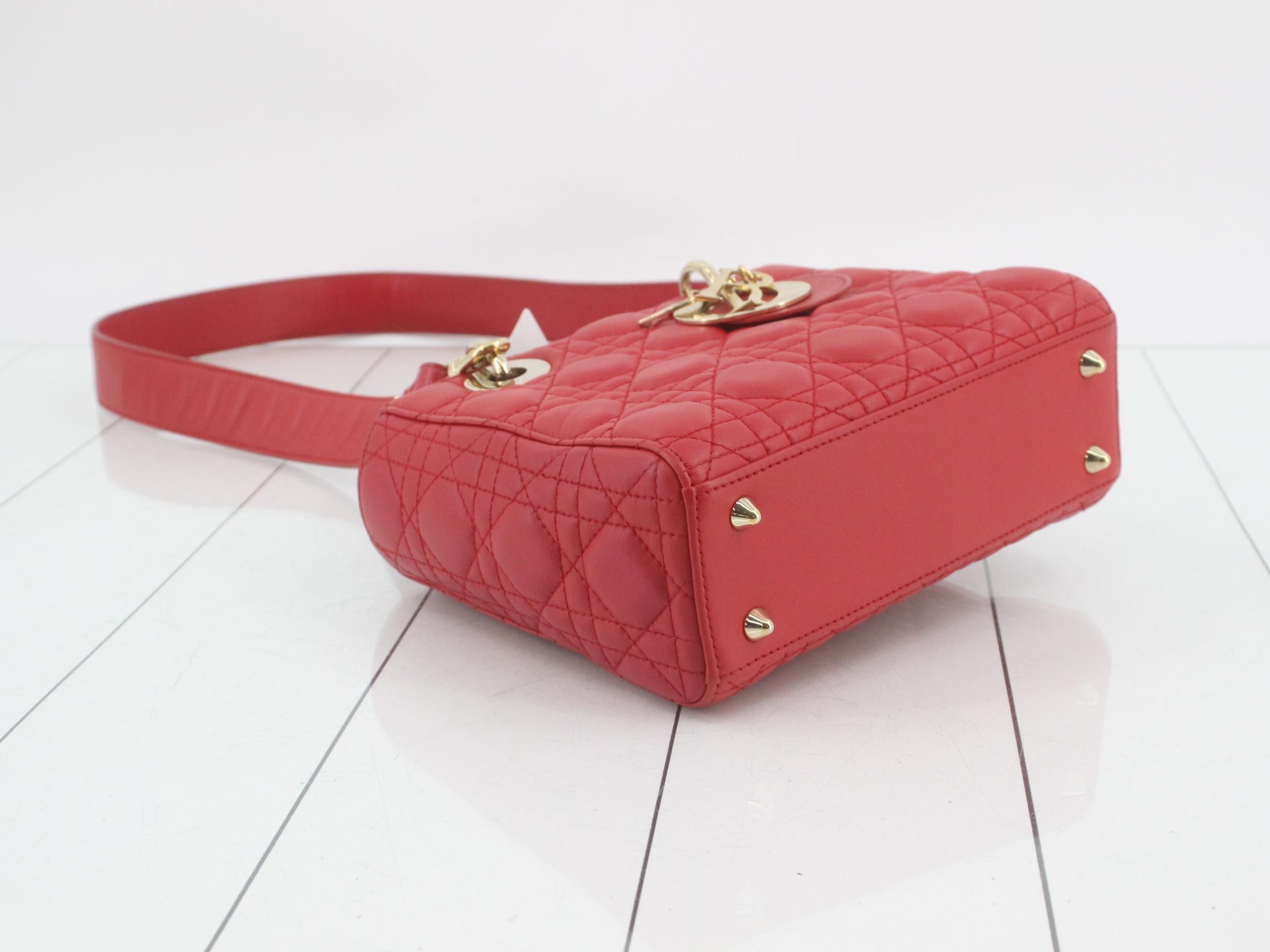 Lady Dior Cannage Lamb 2-Way Shoulder/Handbag — view 5