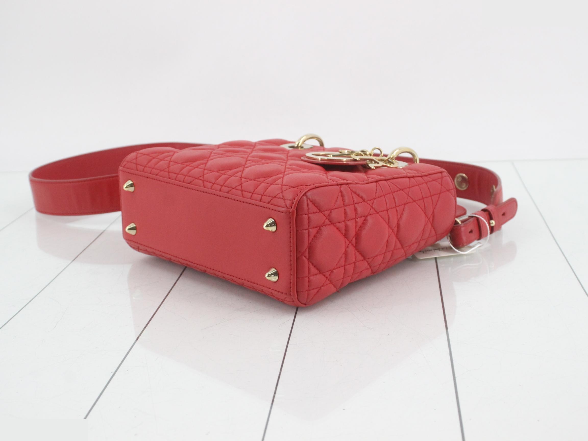 Lady Dior Cannage Lamb 2-Way Shoulder/Handbag — view 6