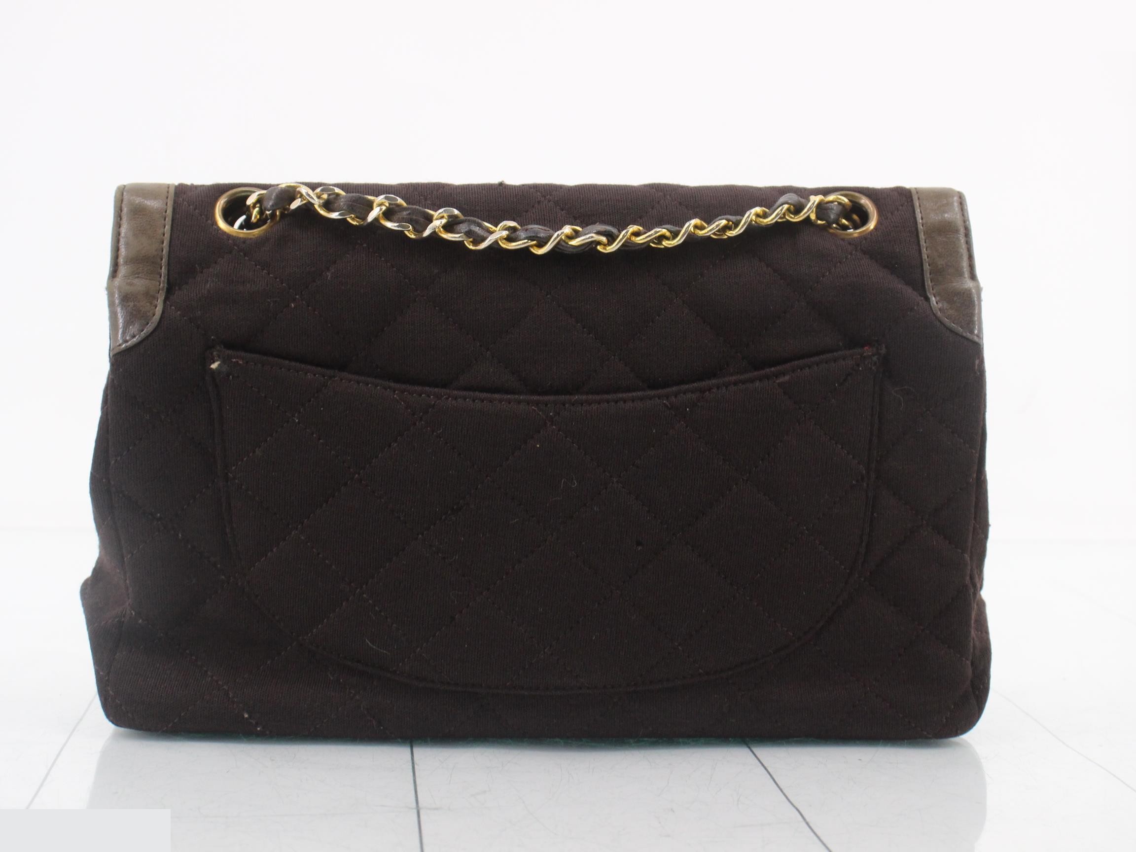 Matelasse Brown W flap W chain shoulder G metal fittings — view 2