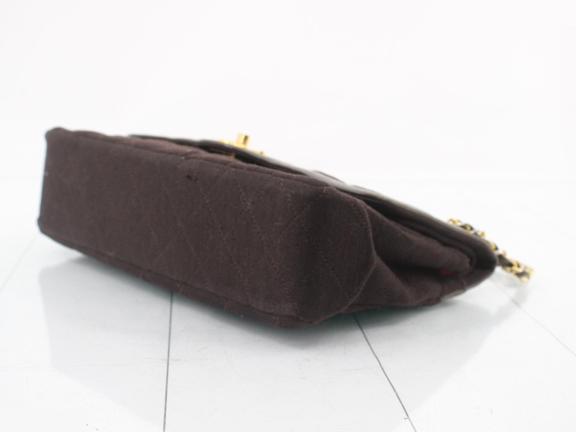Matelasse Brown W flap W chain shoulder G metal fittings — view 6