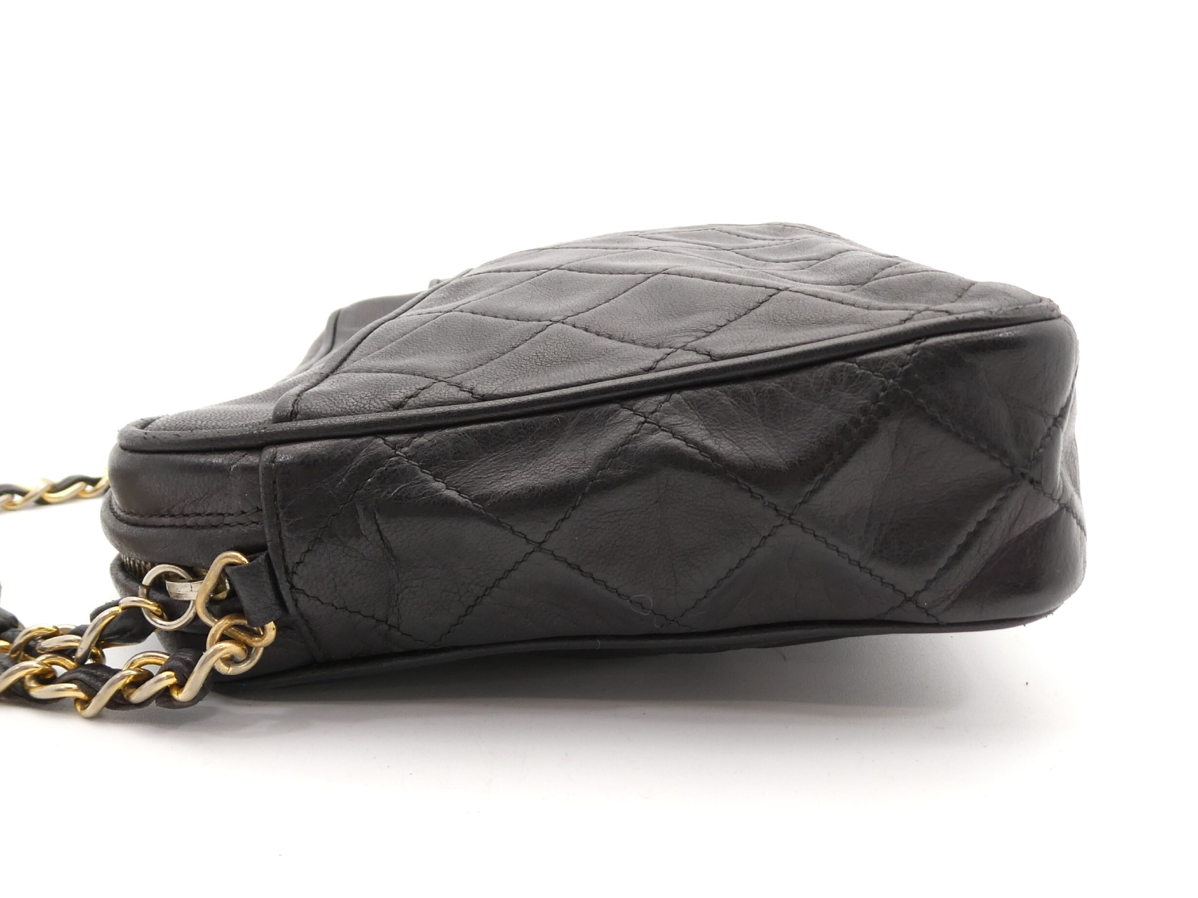 Matelassé Coco Mark Fringe Chain Shoulder Bag — view 3