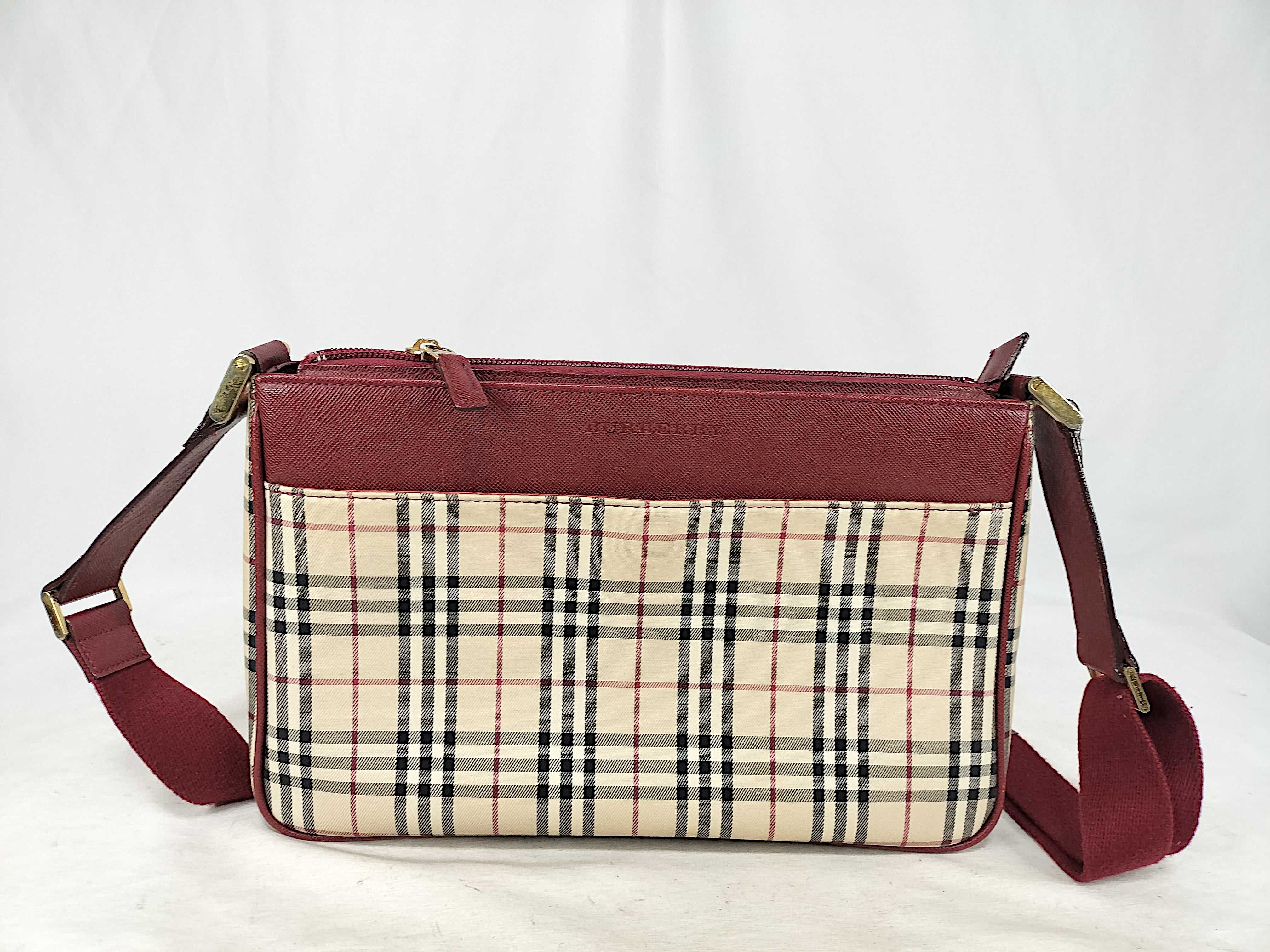 Nova Check Leather Shoulder Bag
