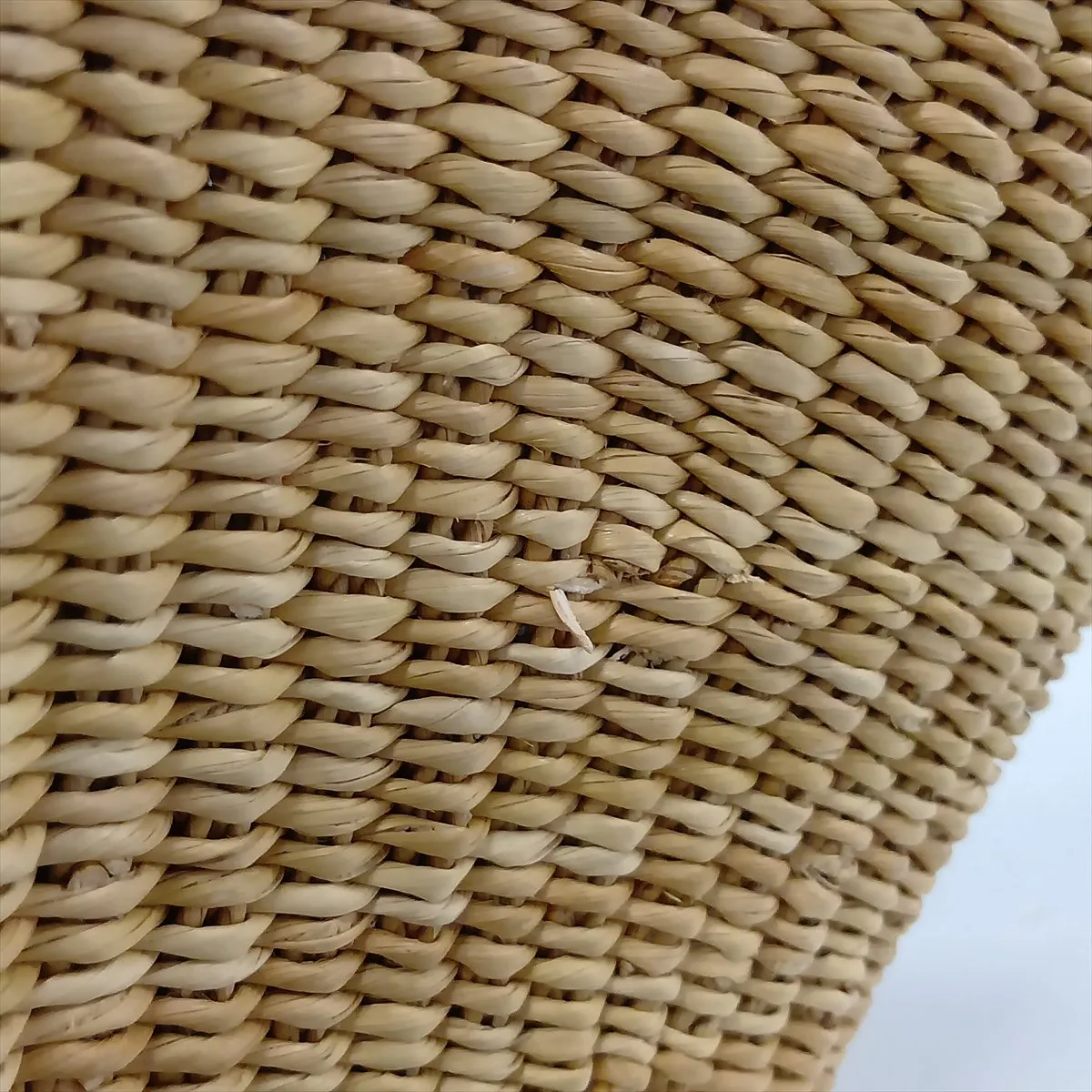 Anagram Shell Basket Medium Raffia x Leather Tote Bag, Beige — view 10