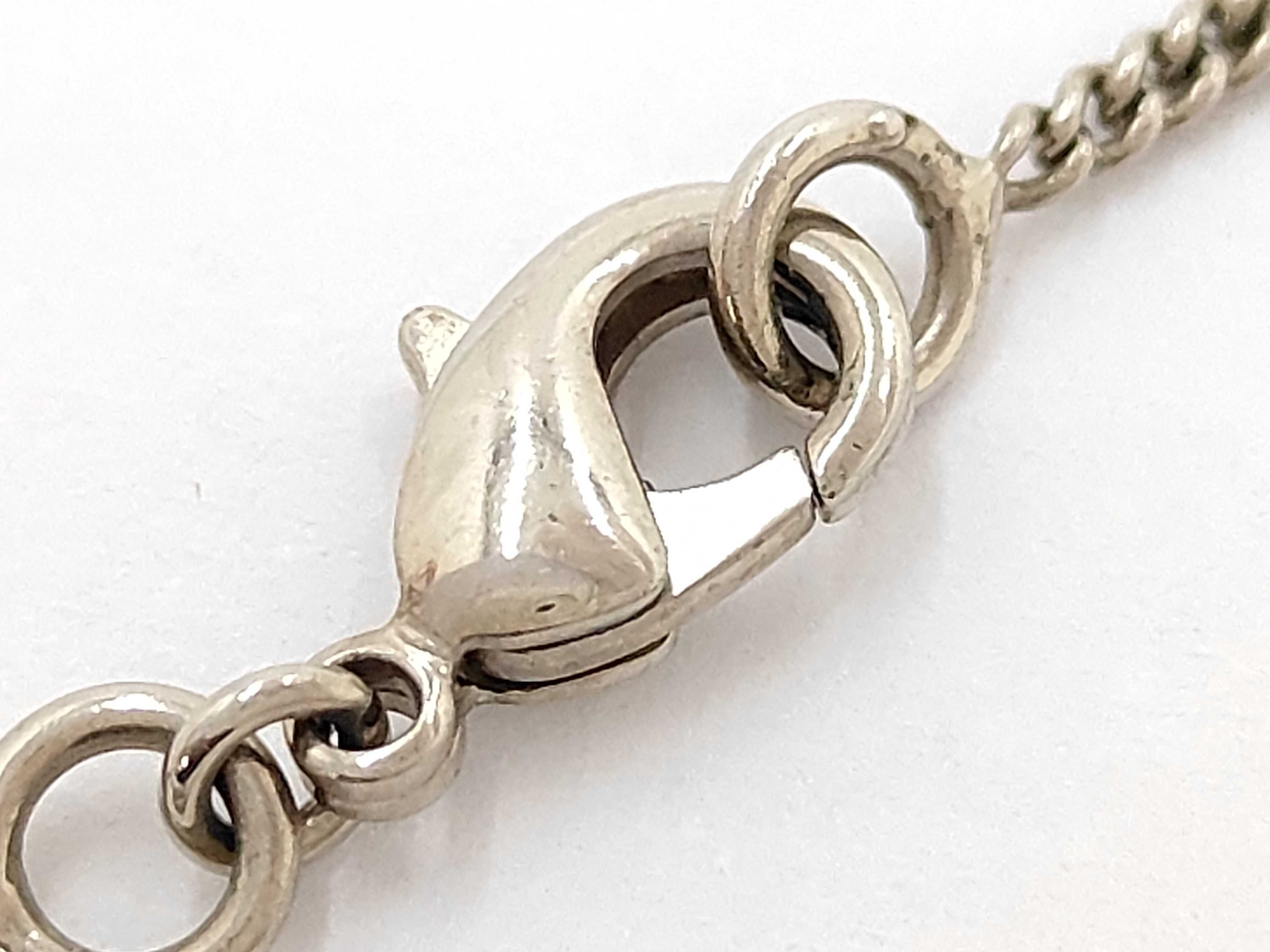 Necklace B11V Coco Mark Rhinestone Silver Necklace — view 5