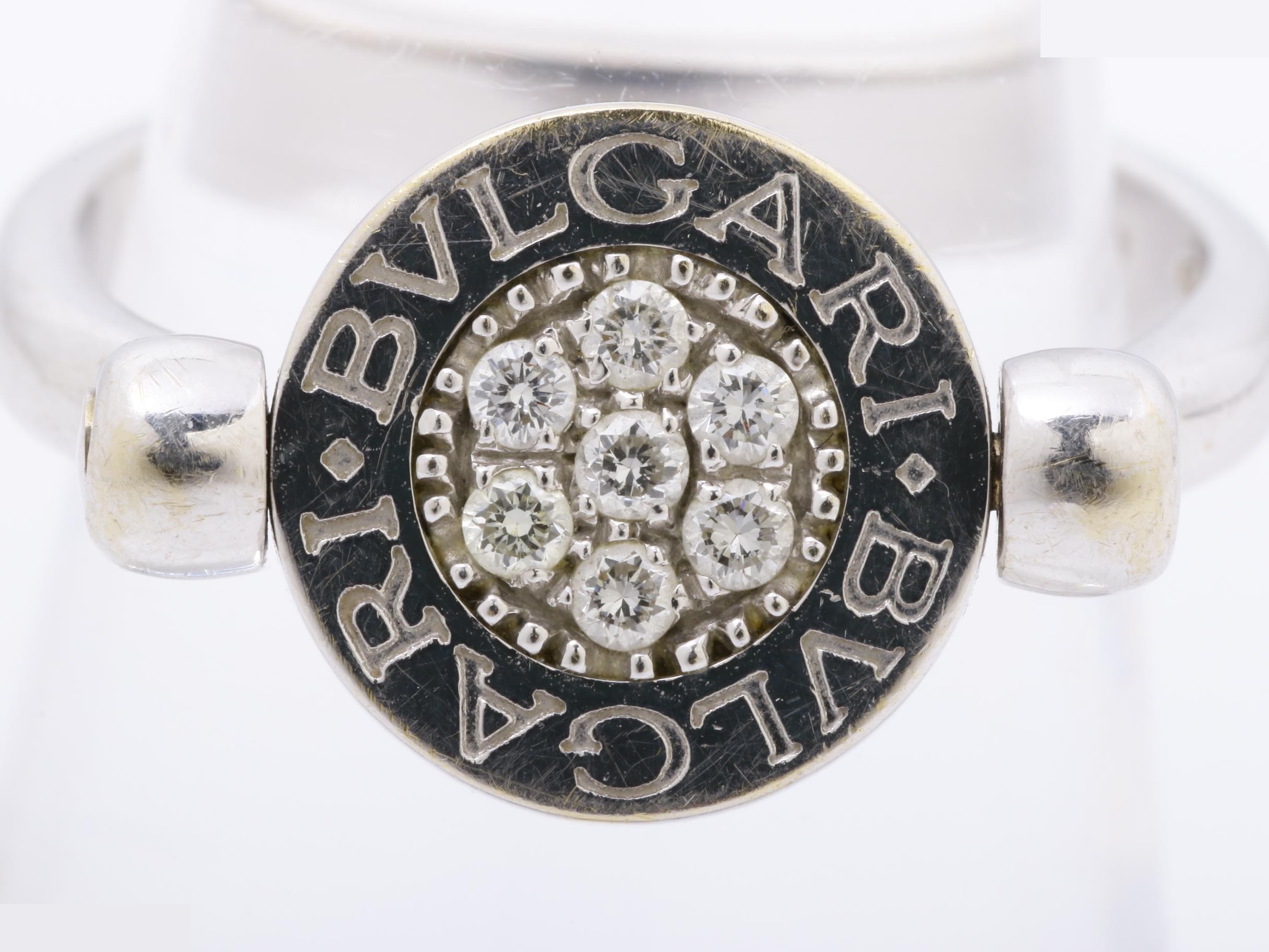 750WG Bulgari Onyx & Diamond 6.5g #54 stamp — view 2