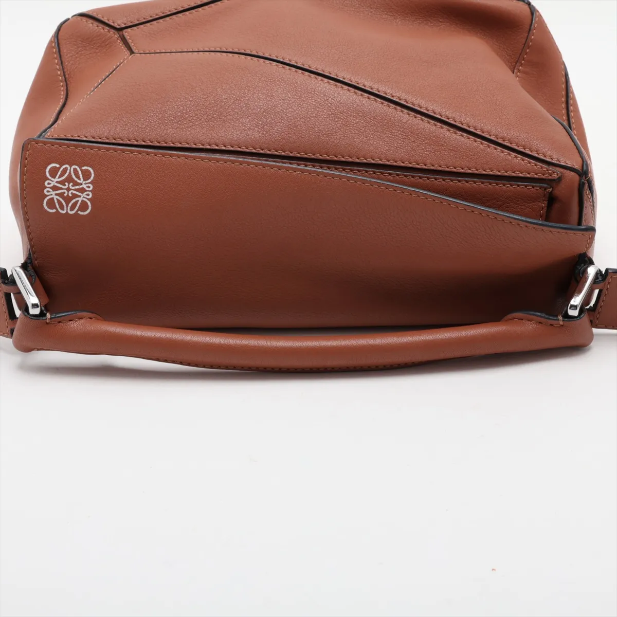 Puzzle Bag Small Leather 2-Way Handbag Brown — view 5