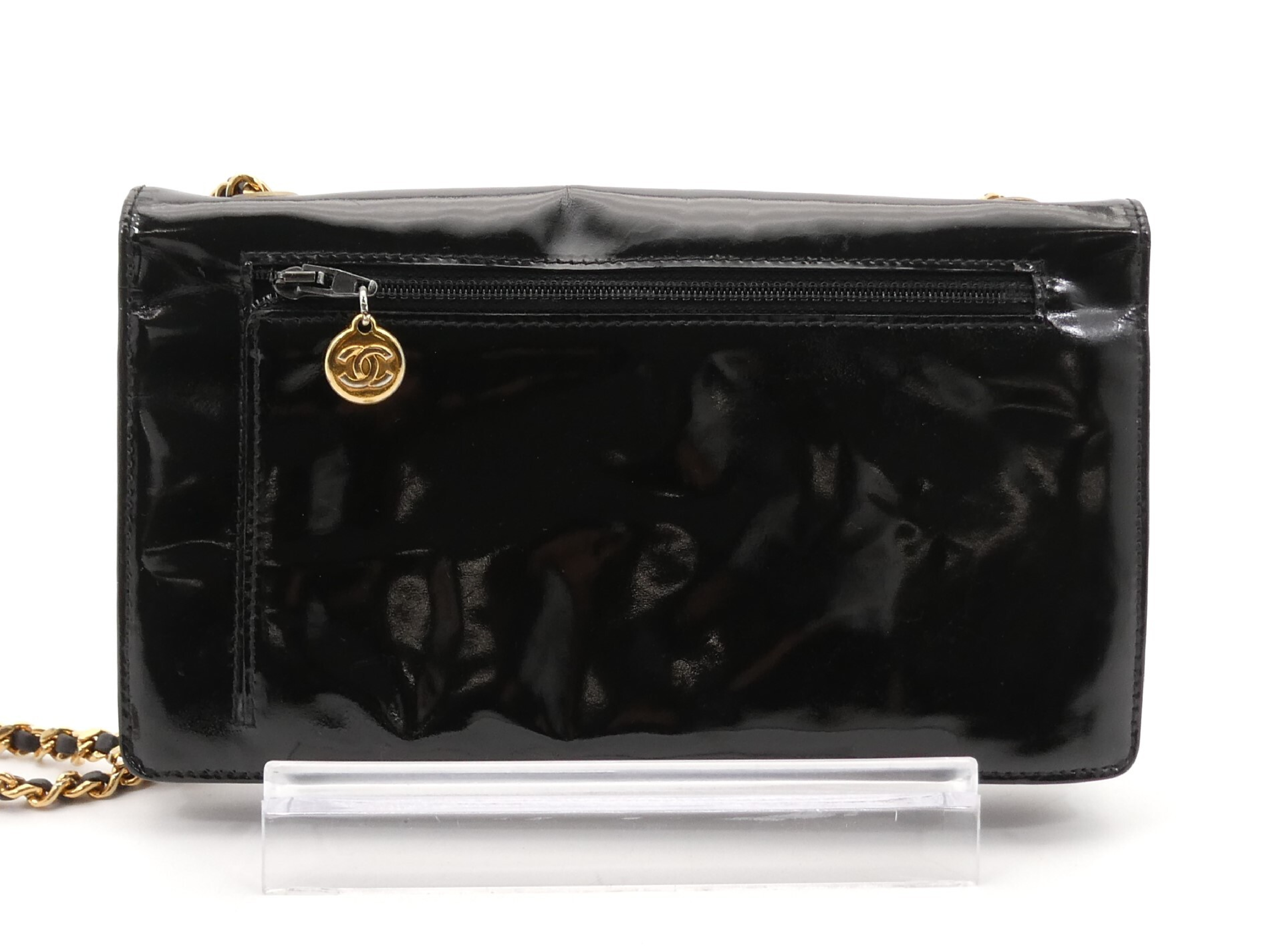 Coco Mark Enamel Chain Wallet Shoulder Bag — view 2