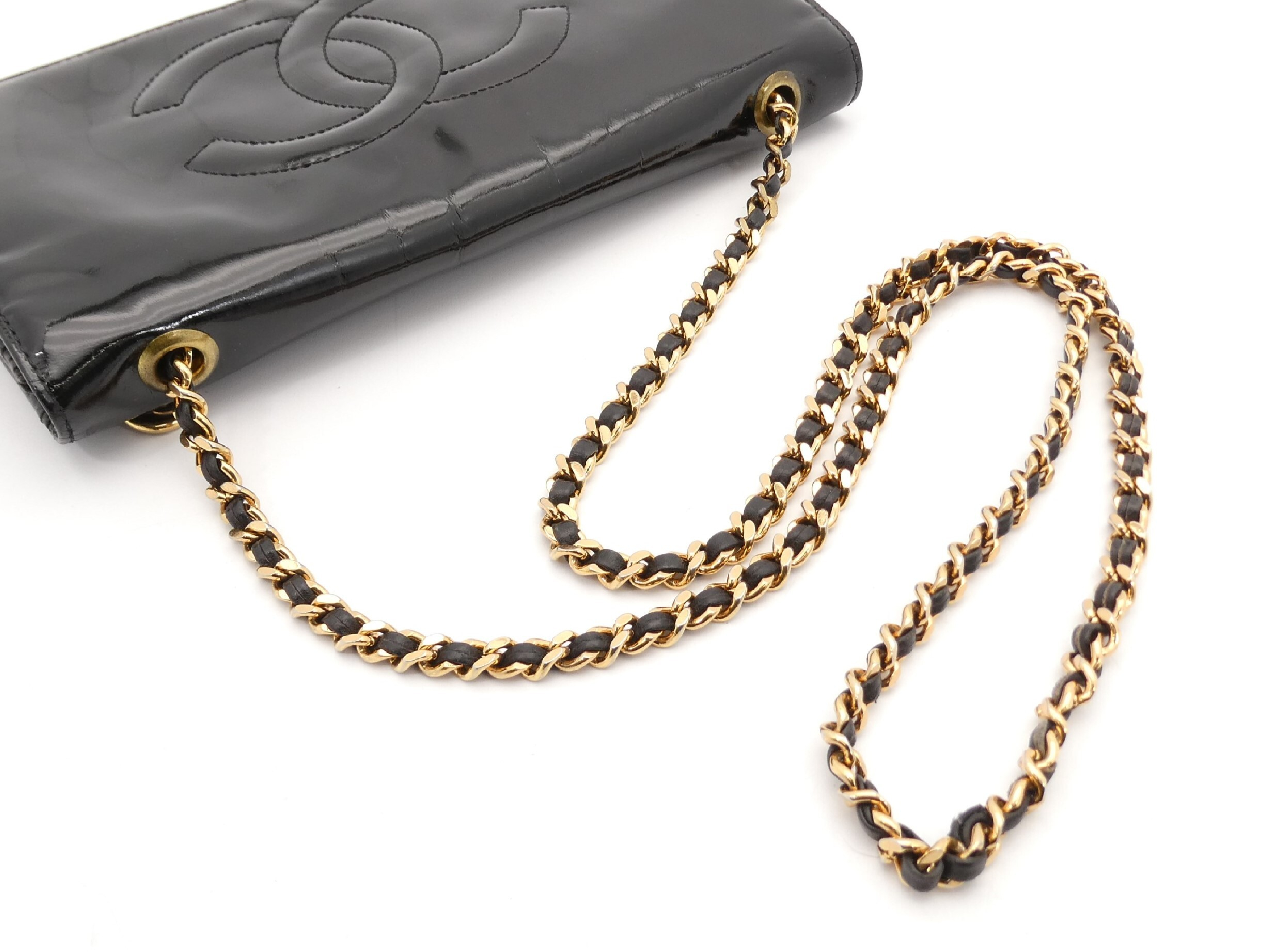Coco Mark Enamel Chain Wallet Shoulder Bag — view 6
