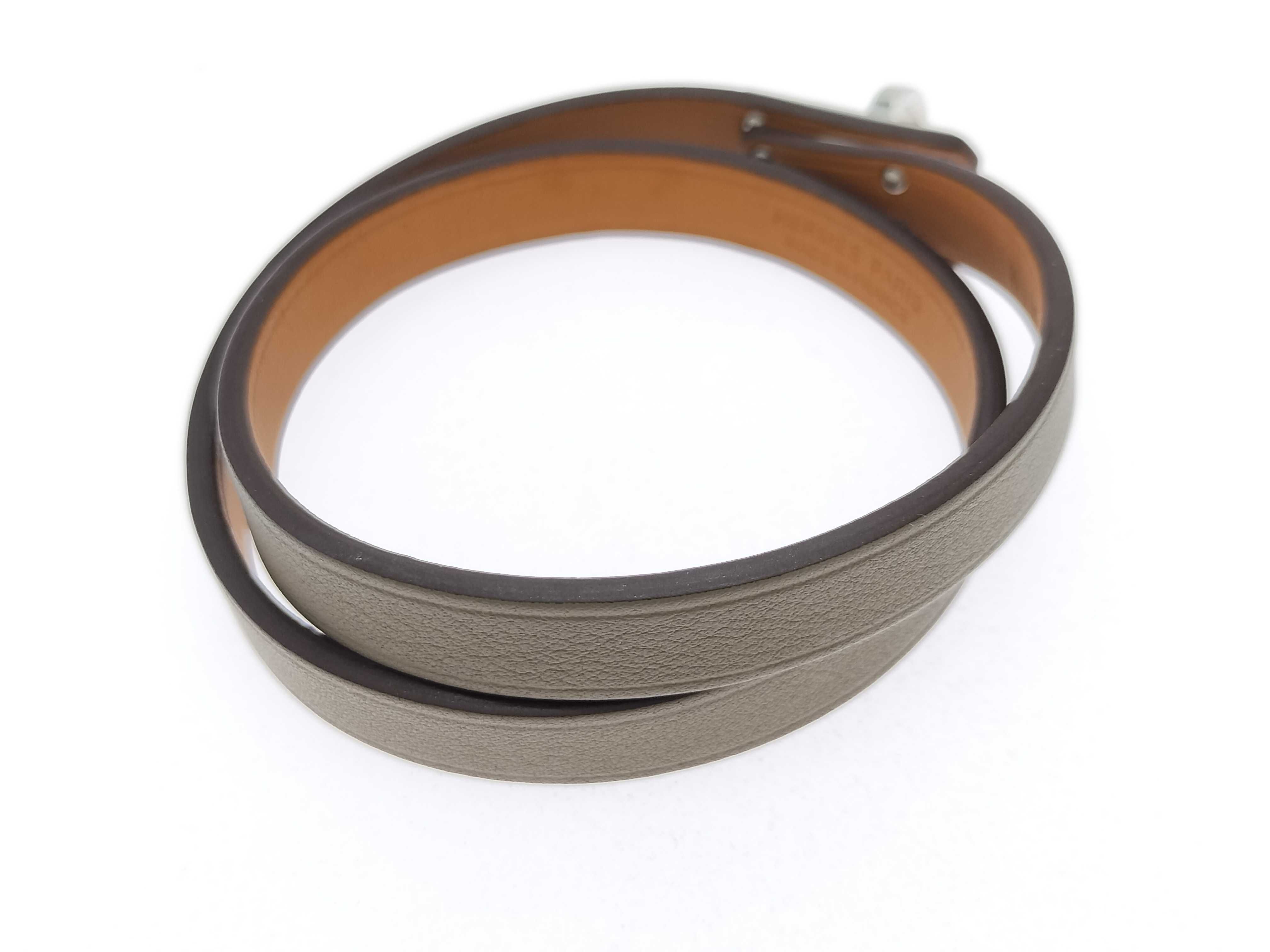 Mini Kelly Double Tour K Stamp Bracelet/Bangle — view 2