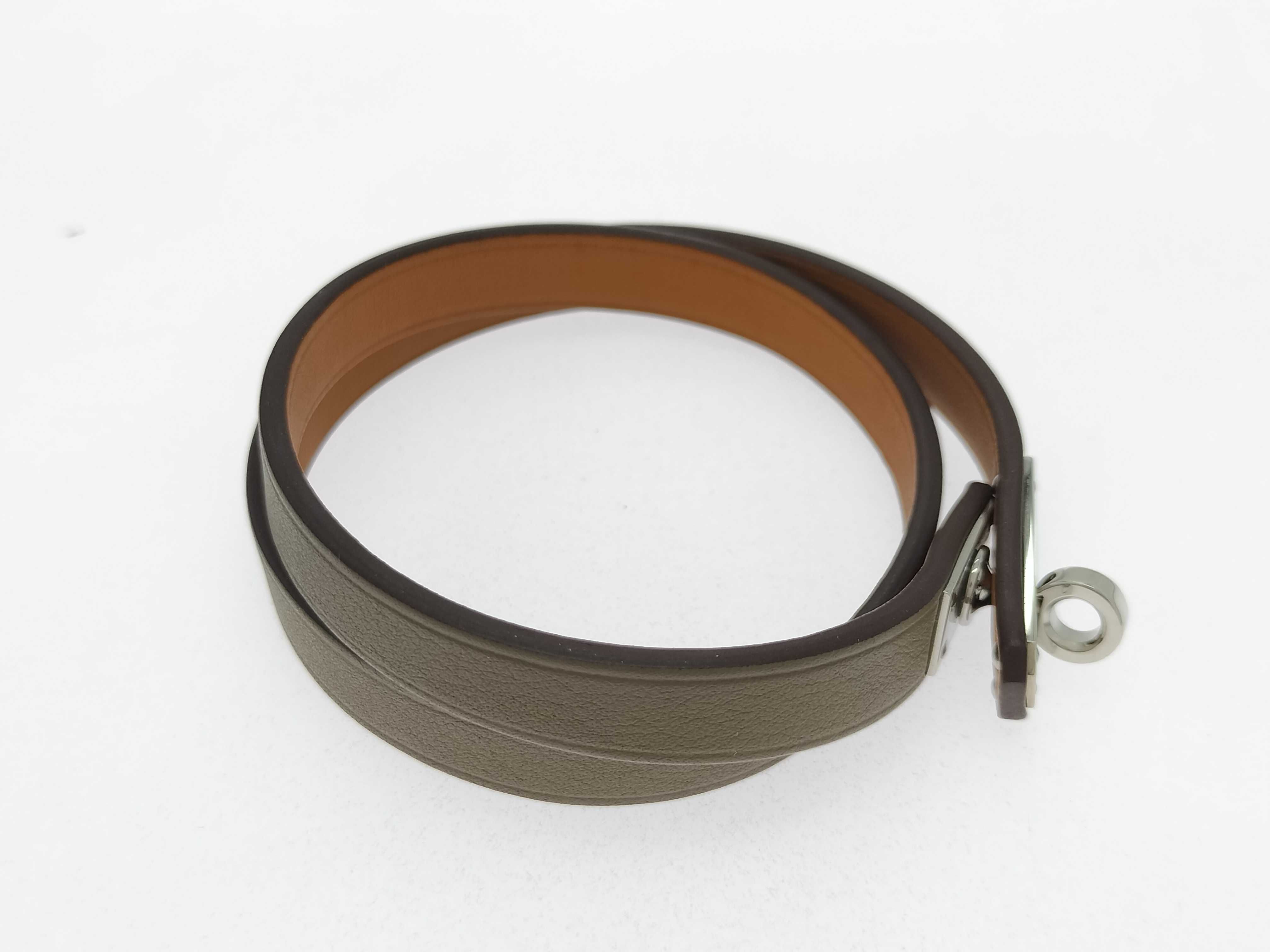 Mini Kelly Double Tour K Stamp Bracelet/Bangle — view 3