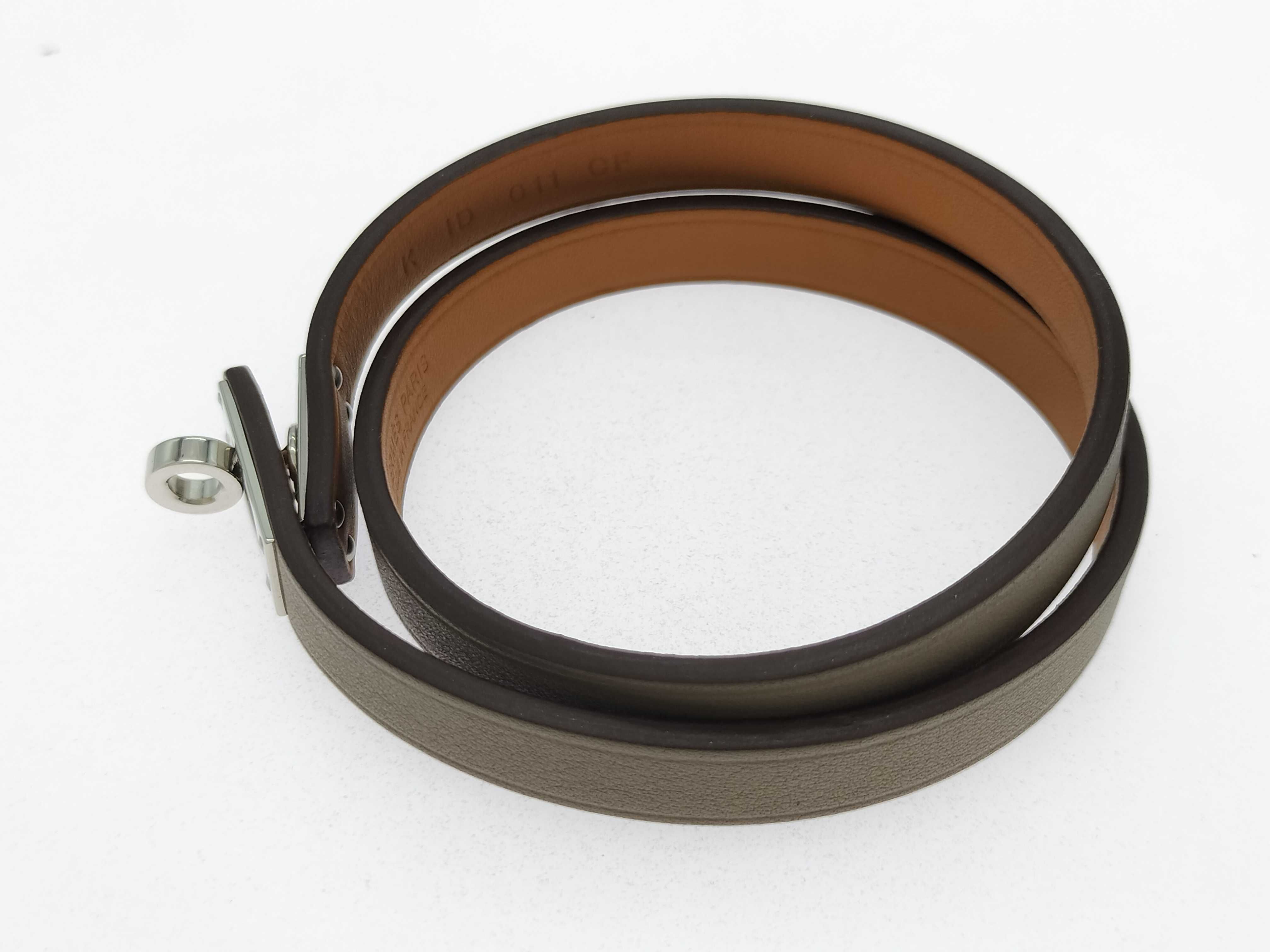 Mini Kelly Double Tour K Stamp Bracelet/Bangle — view 4