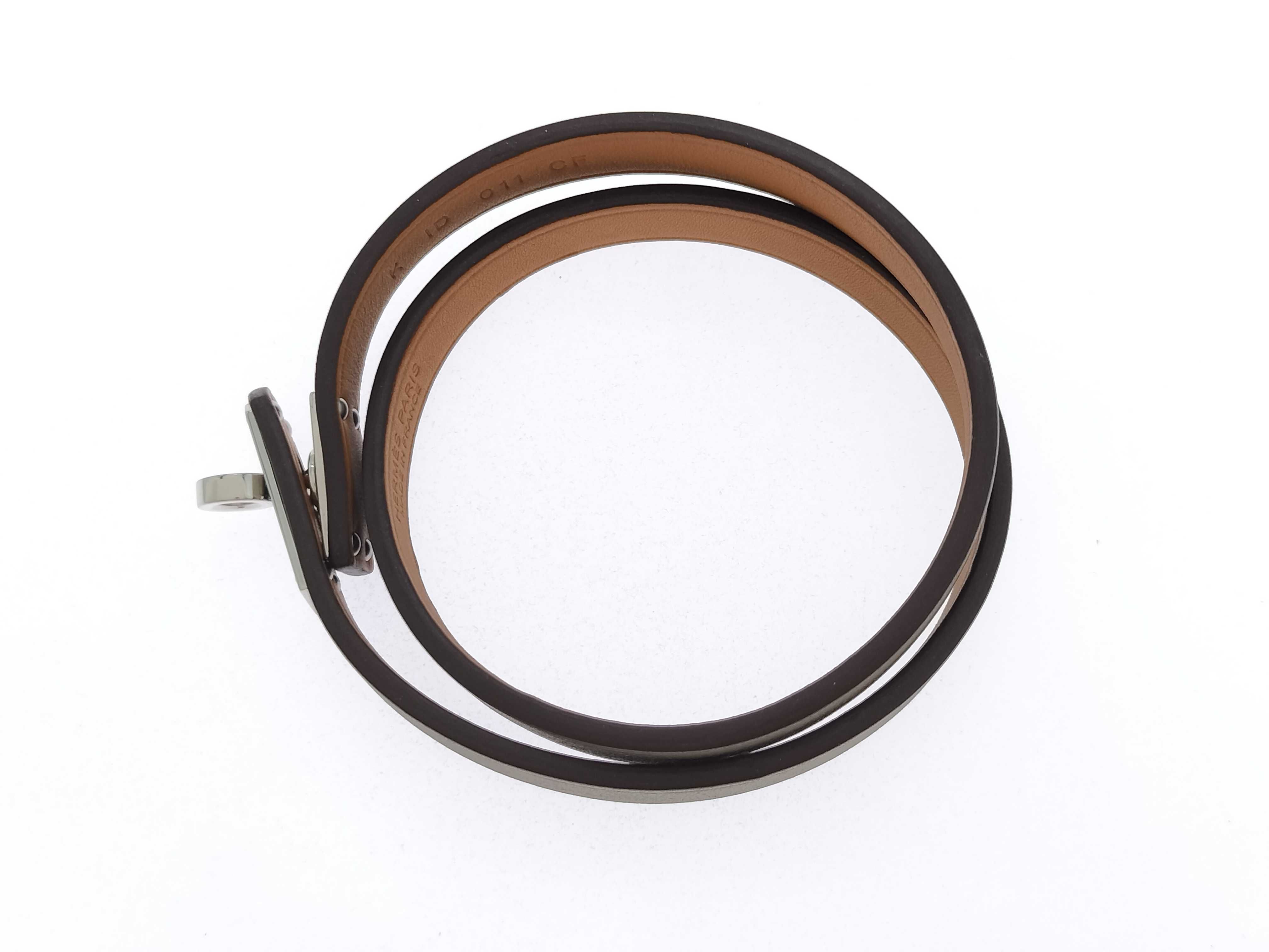 Mini Kelly Double Tour K Stamp Bracelet/Bangle — view 5