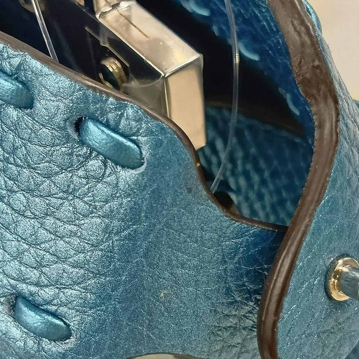 Selleria Peekaboo I.U Mini Leather 2-Way Handbag, Blue 8BN335 — view 13