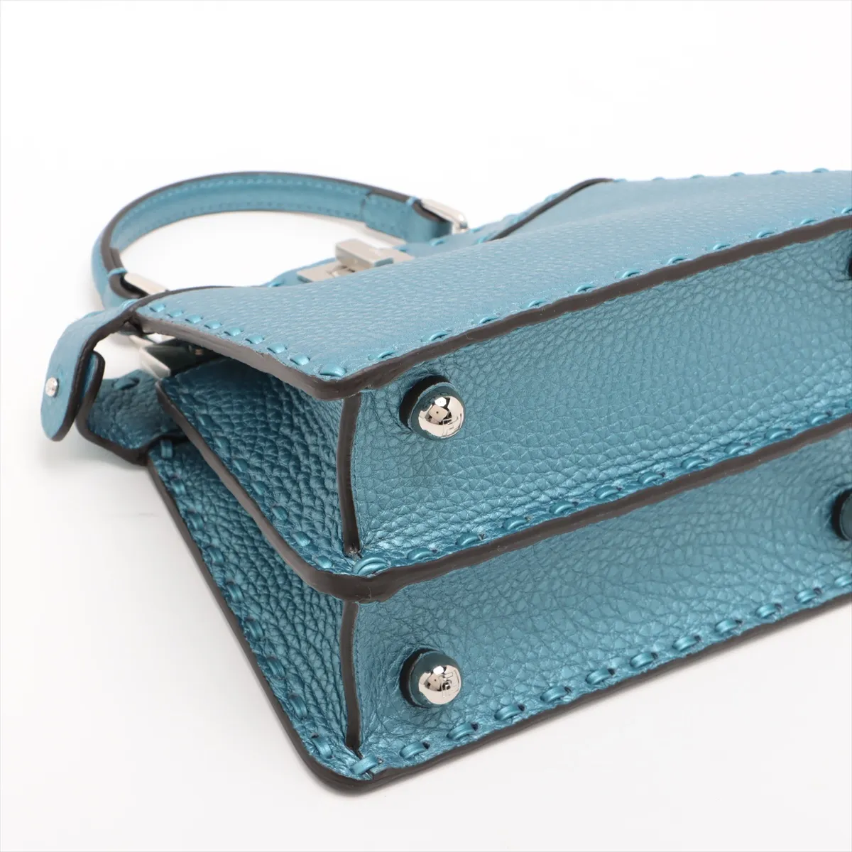 Selleria Peekaboo I.U Mini Leather 2-Way Handbag, Blue 8BN335 — view 4