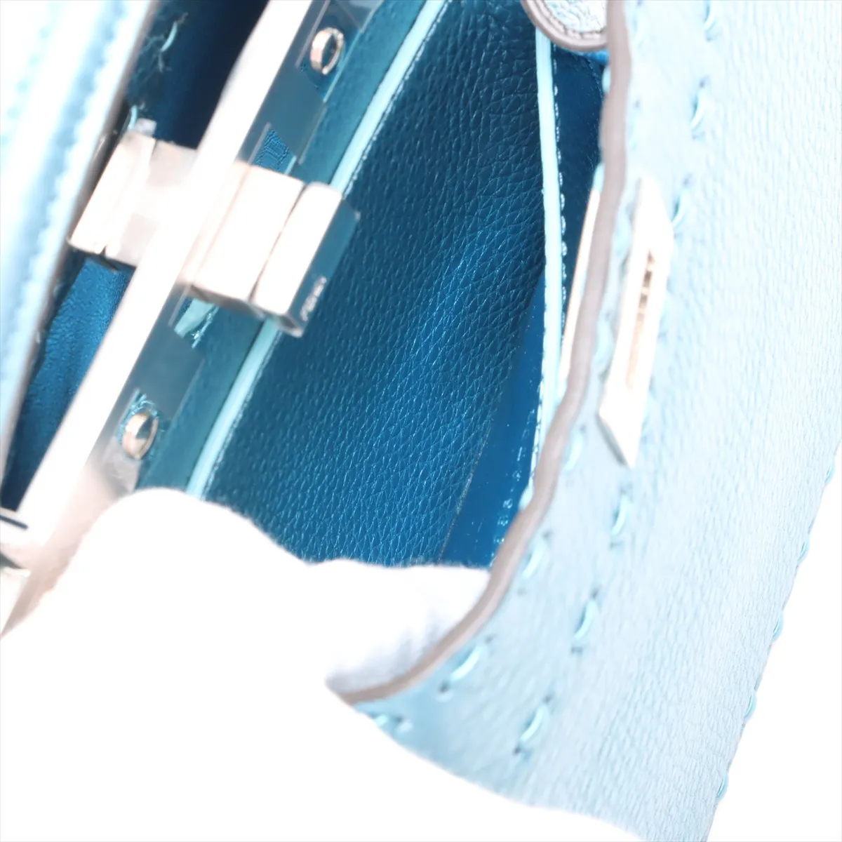 Selleria Peekaboo I.U Mini Leather 2-Way Handbag, Blue 8BN335 — view 9