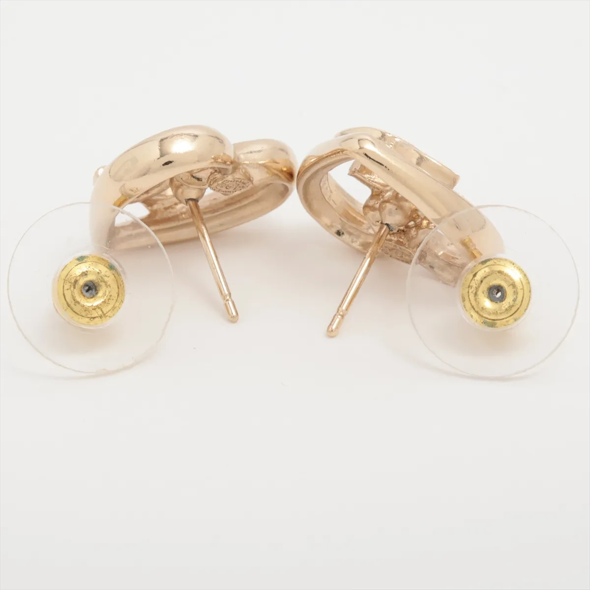 Cocomark Heart P23C Earrings (for both ears) GP x Rhinestone Gold — view 4