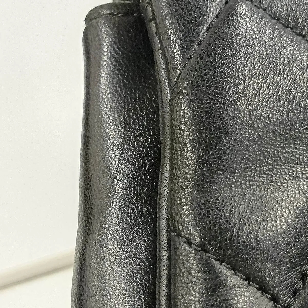 Trendy CC Lambskin 2-Way Handbag, Black with Gunmetal Hardware, 23304004, Serial Number 23 — view 14