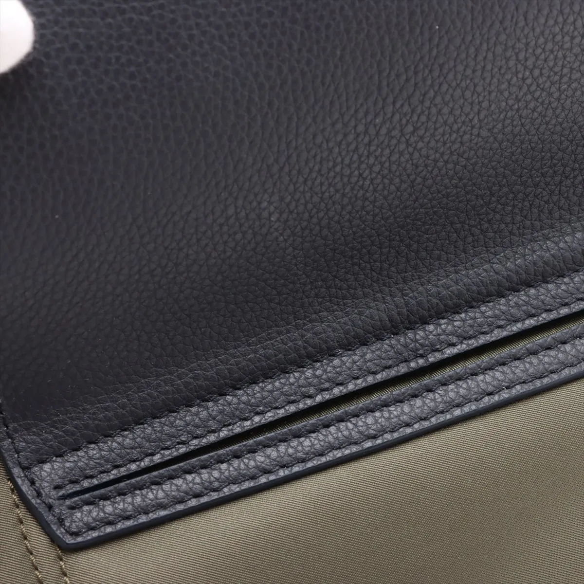 x Sakai Saddle Nylon x Leather 2WAY tote bag Green x Navy Anonymous guarantee — view 12