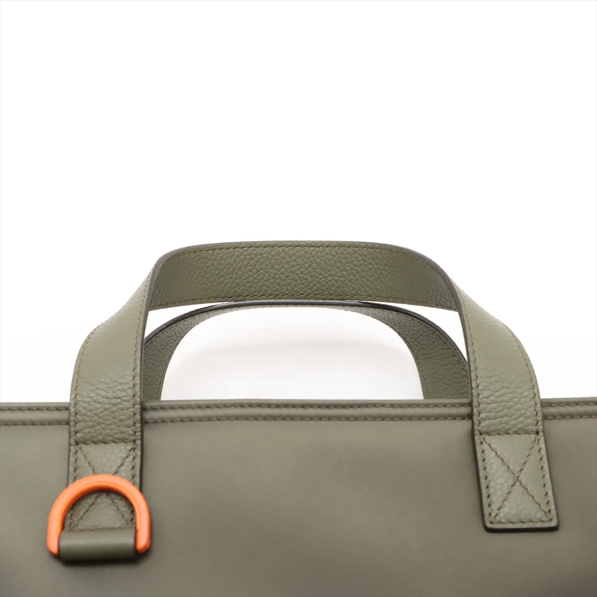 x Sakai Saddle Nylon x Leather 2WAY tote bag Green x Navy Anonymous guarantee — view 6