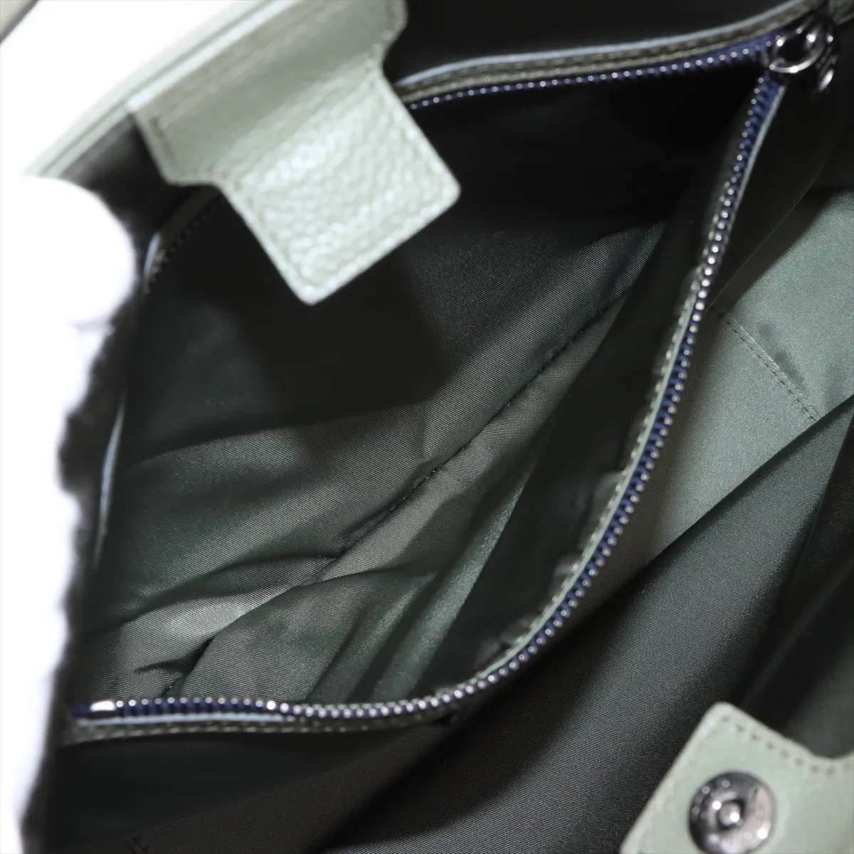 x Sakai Saddle Nylon x Leather 2WAY tote bag Green x Navy Anonymous guarantee — view 9
