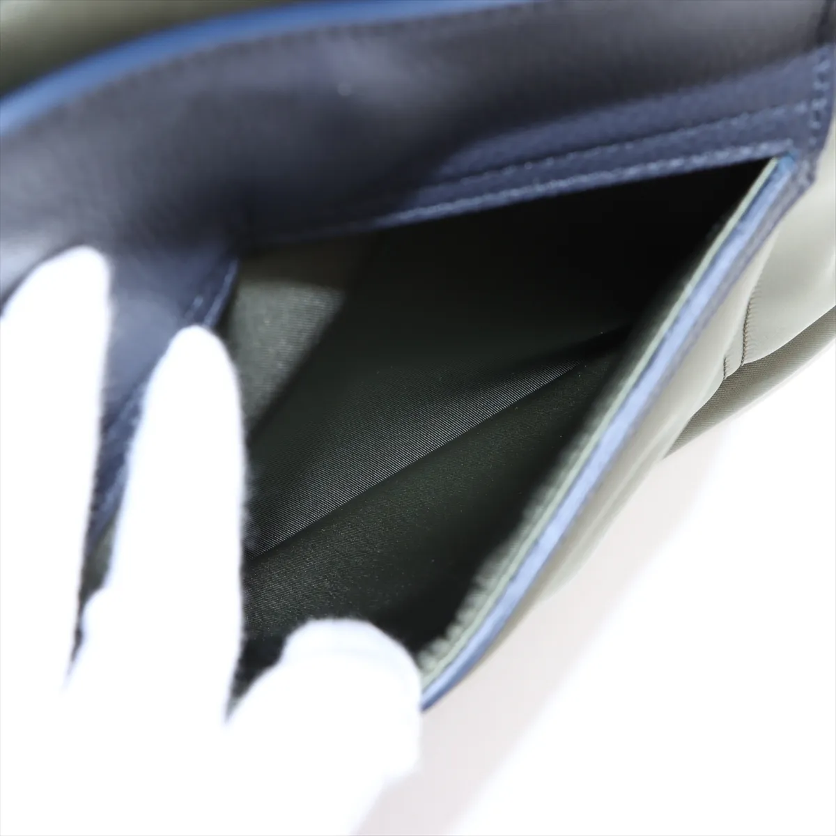 x Sakai Saddle Nylon x Leather 2WAY tote bag Green x Navy Anonymous guarantee — view 10